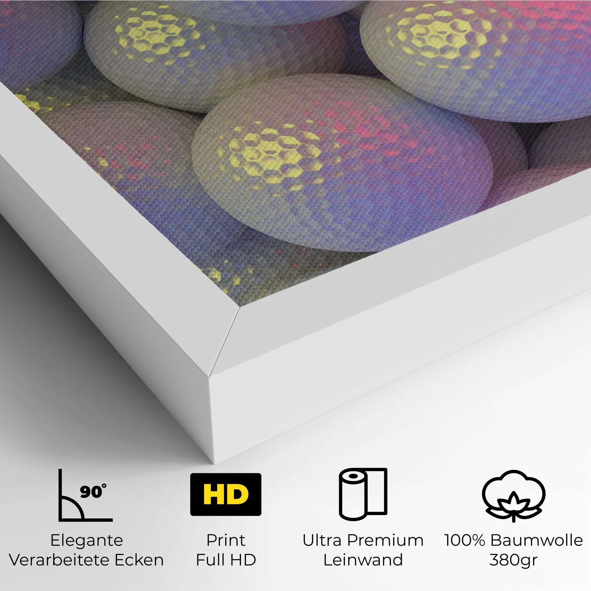 Leinwandbild Purple Light Golf Ball mockup 4