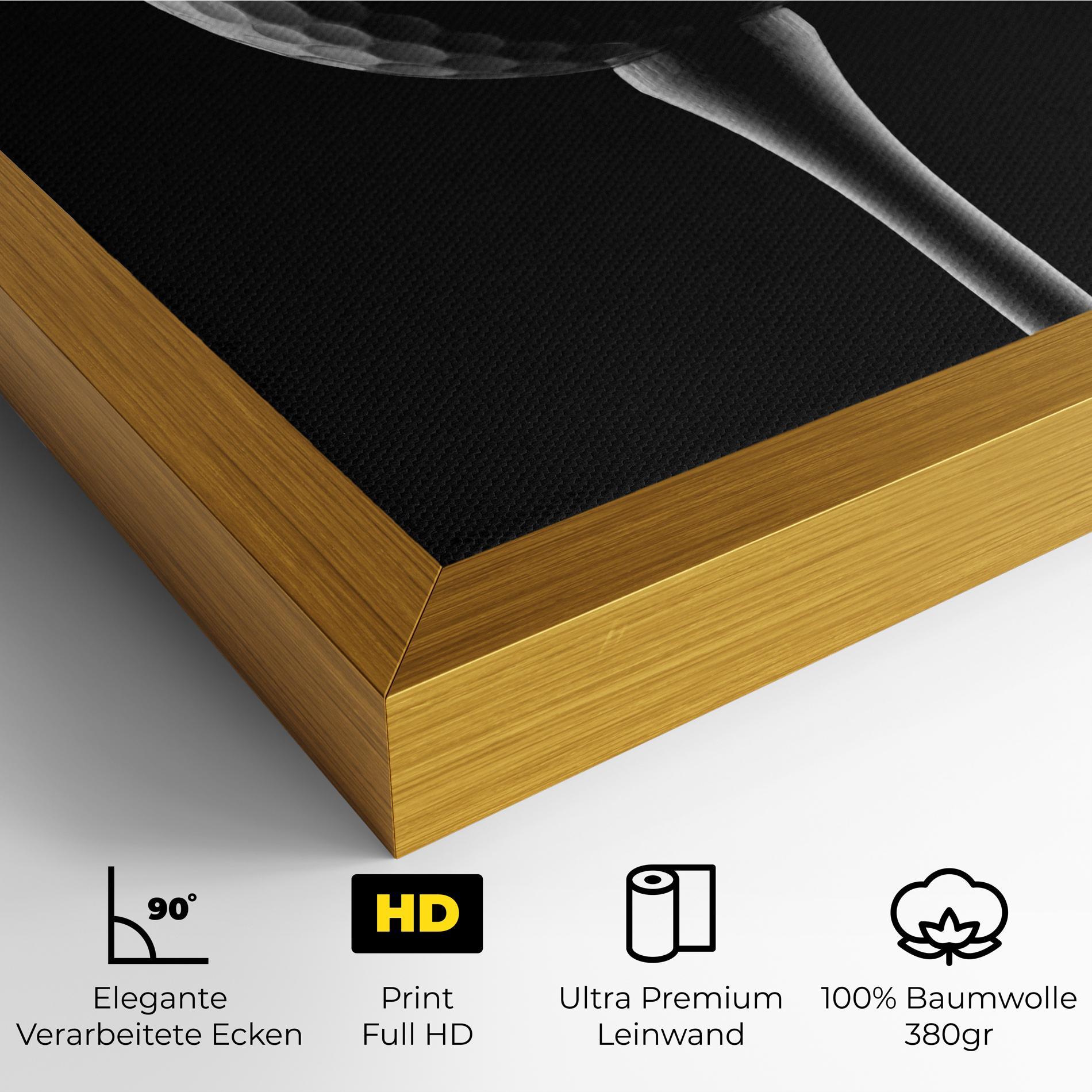 Leinwandbild Golf Ball Black mockup 4