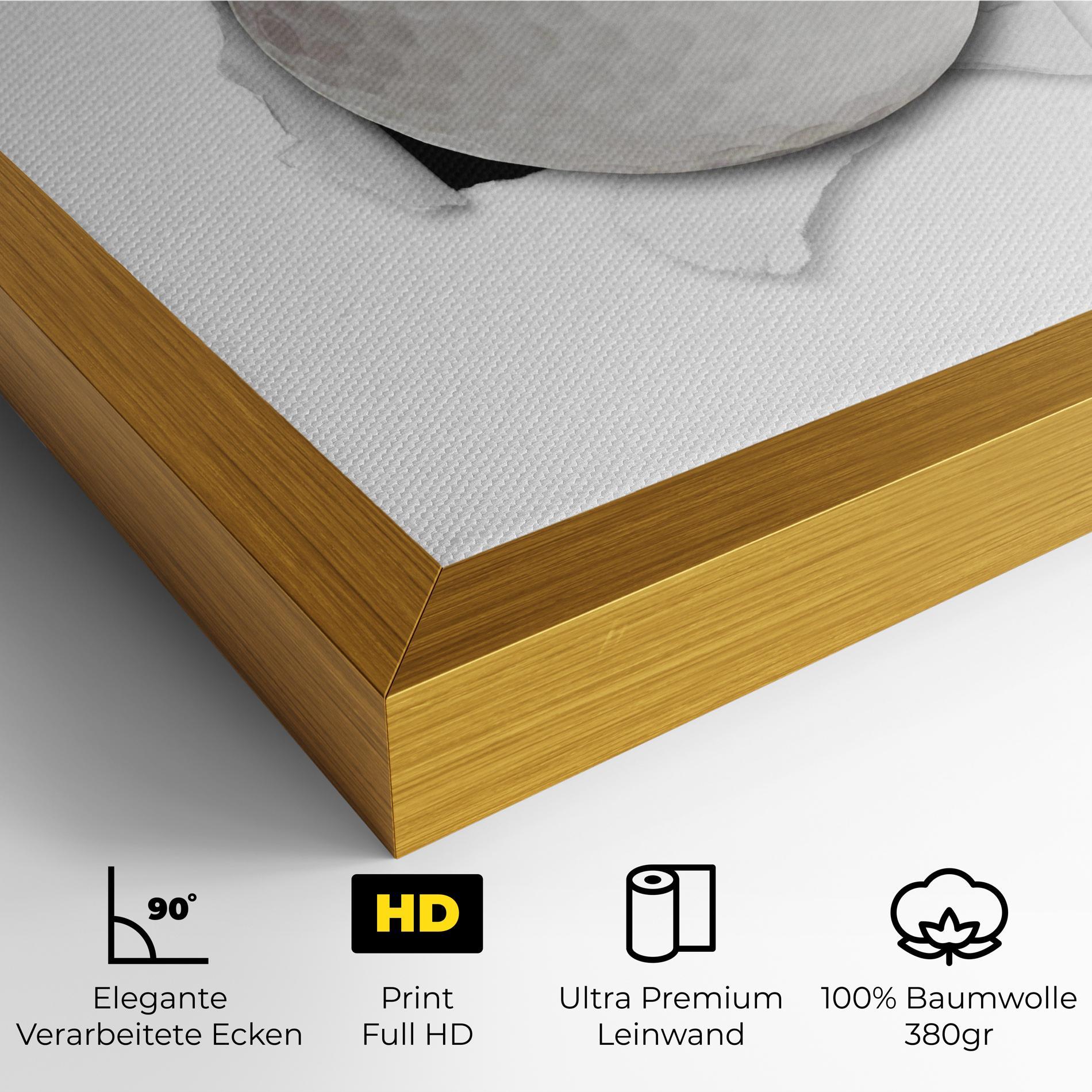 Leinwandbild Golf Ball Bursting Hole mockup 4