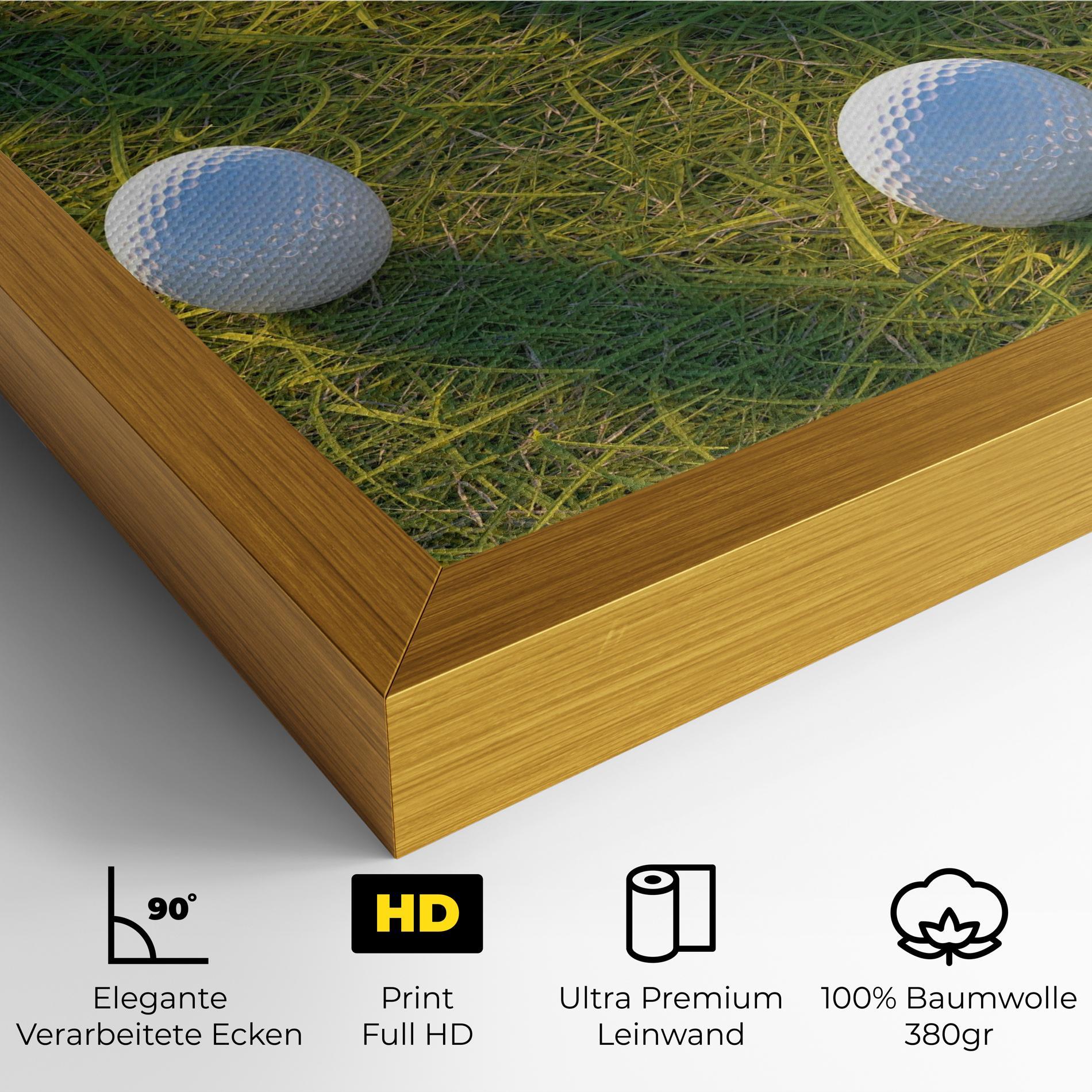 Leinwandbild Golf Ball On Grass mockup 4