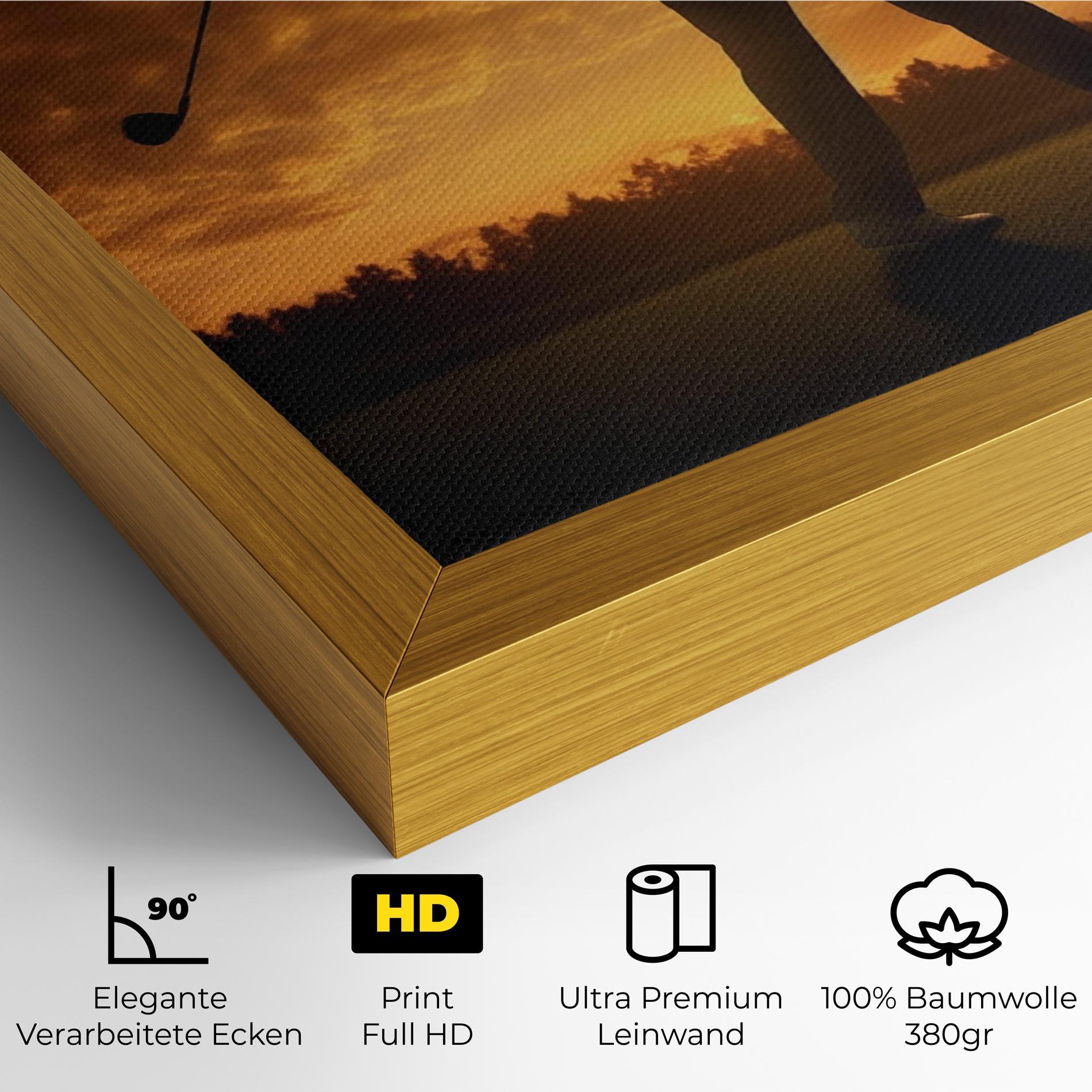 Leinwandbild Golf Course Sunset mockup 4