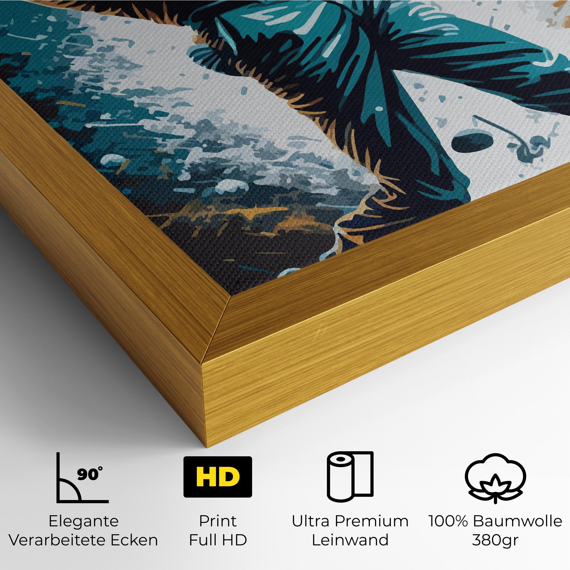 Leinwandbild Golf On Grey mockup 4
