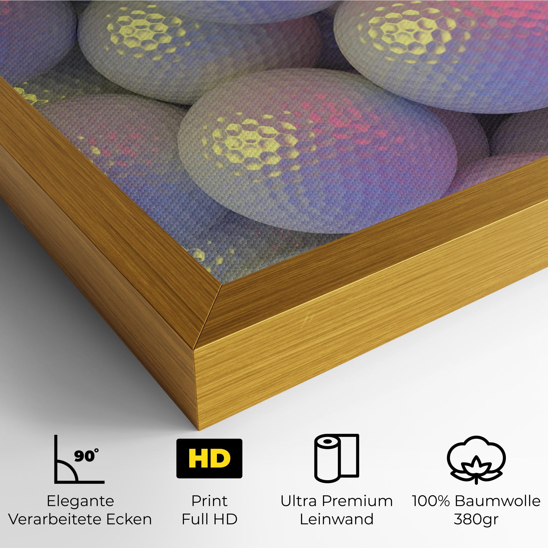Leinwandbild Purple Light Golf Ball mockup 4
