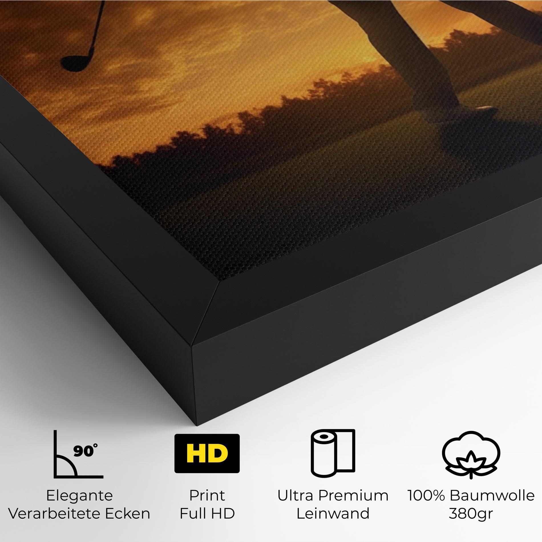 Leinwandbild Golf Course Sunset mockup 4