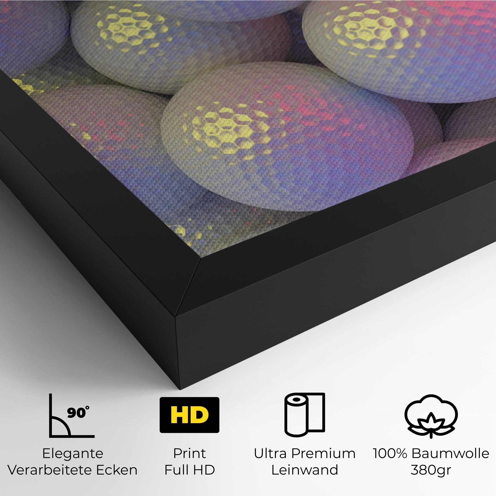Leinwandbild Purple Light Golf Ball mockup 4