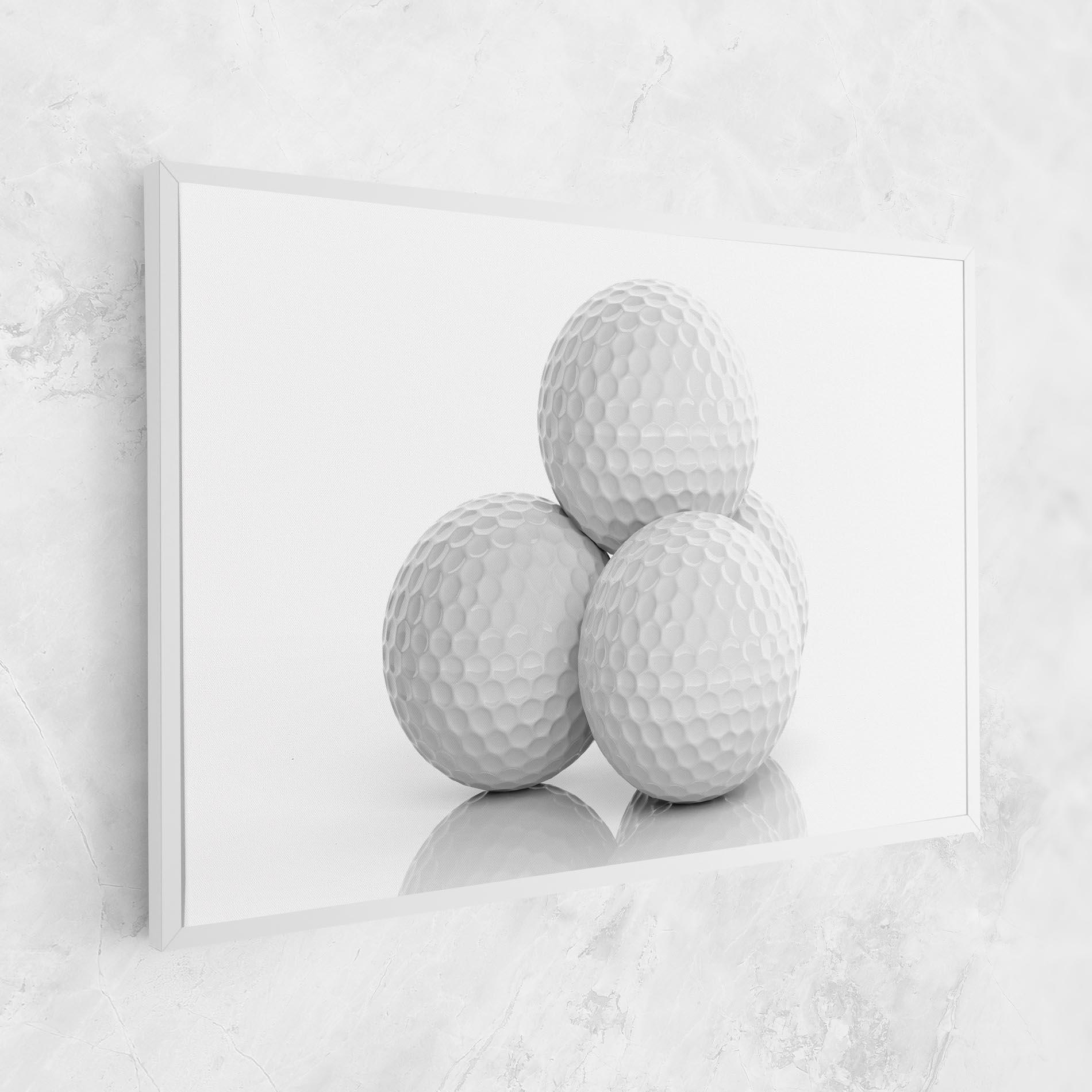 Leinwandbild 3d Golf Balls mockup 1