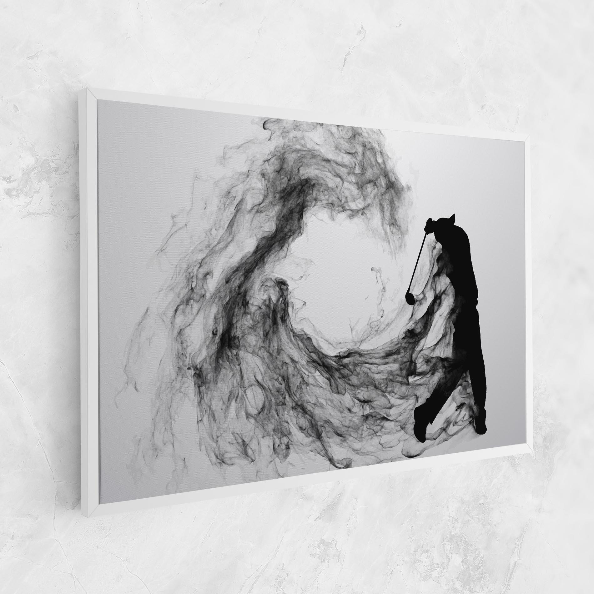 Leinwandbild Black Smoke Golf mockup 1