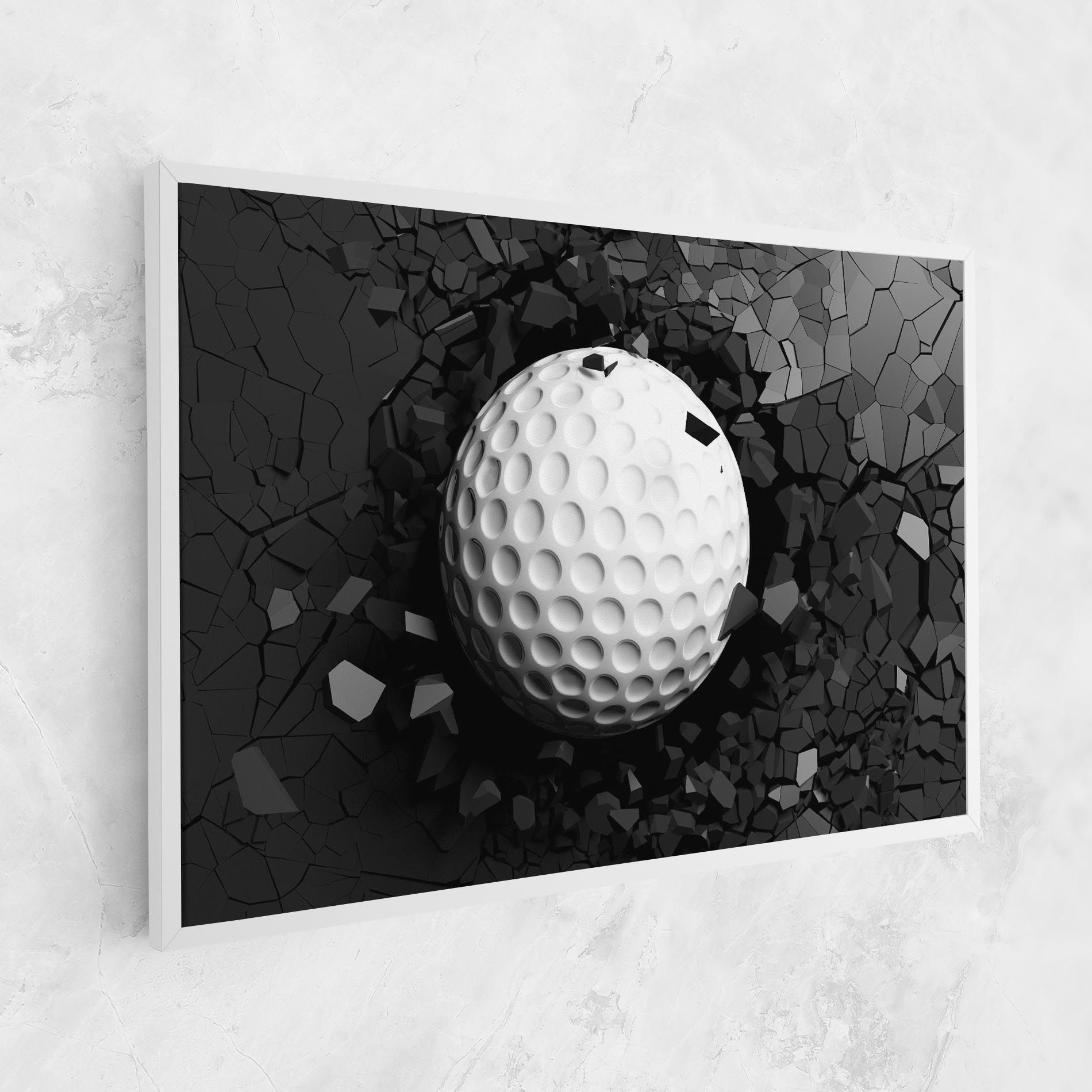 Black Wall Golf Ball mockup 1