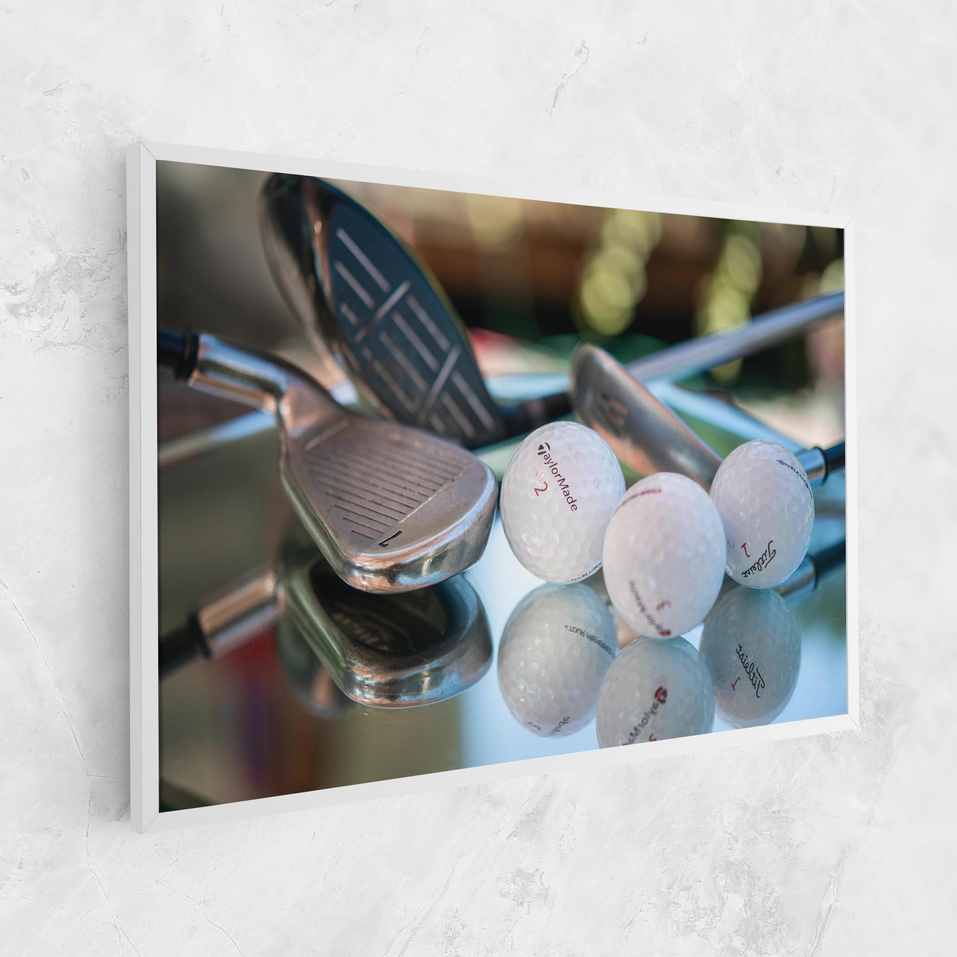 Leinwandbild Golf Balls Set mockup 1