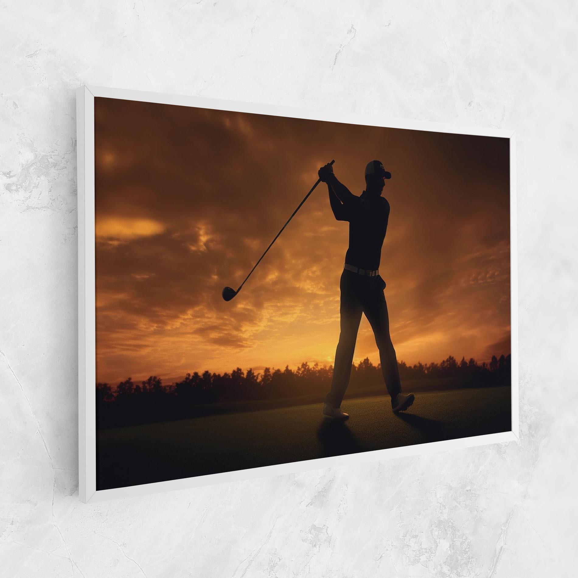 Leinwandbild Golf Course Sunset mockup 1