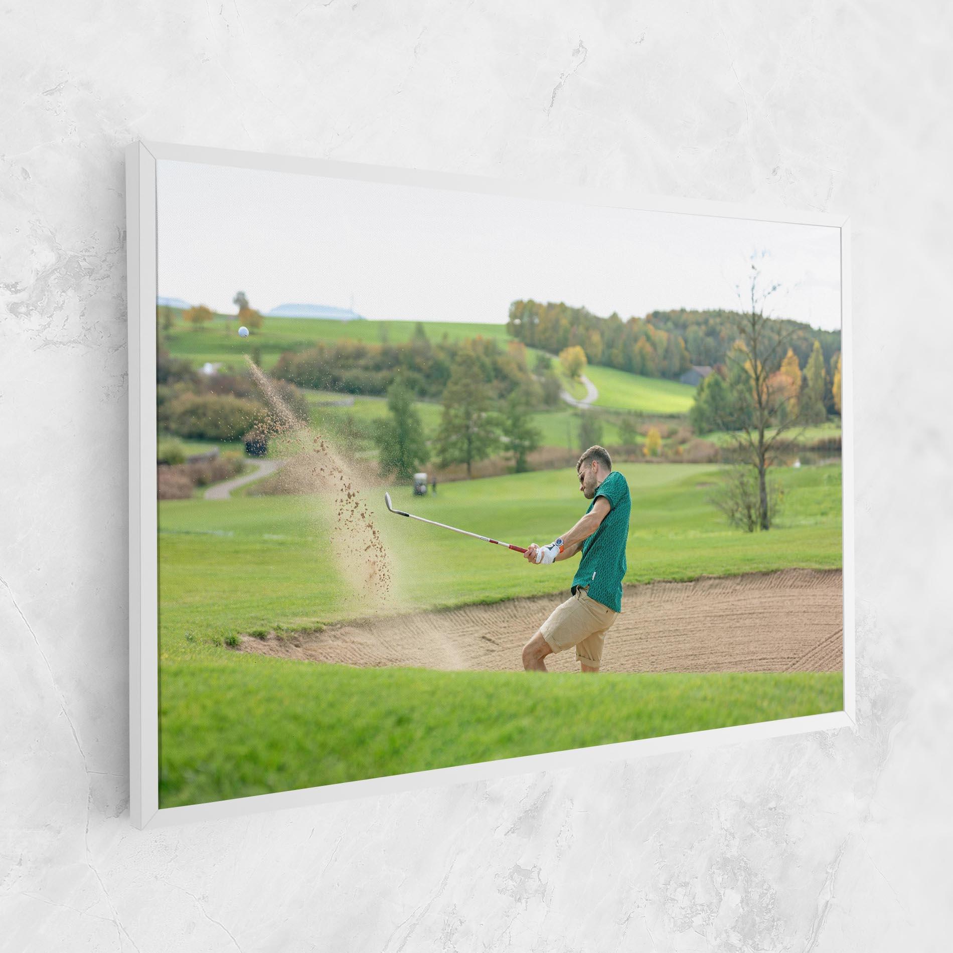Leinwandbild Green Tshirt Golf Player mockup 1