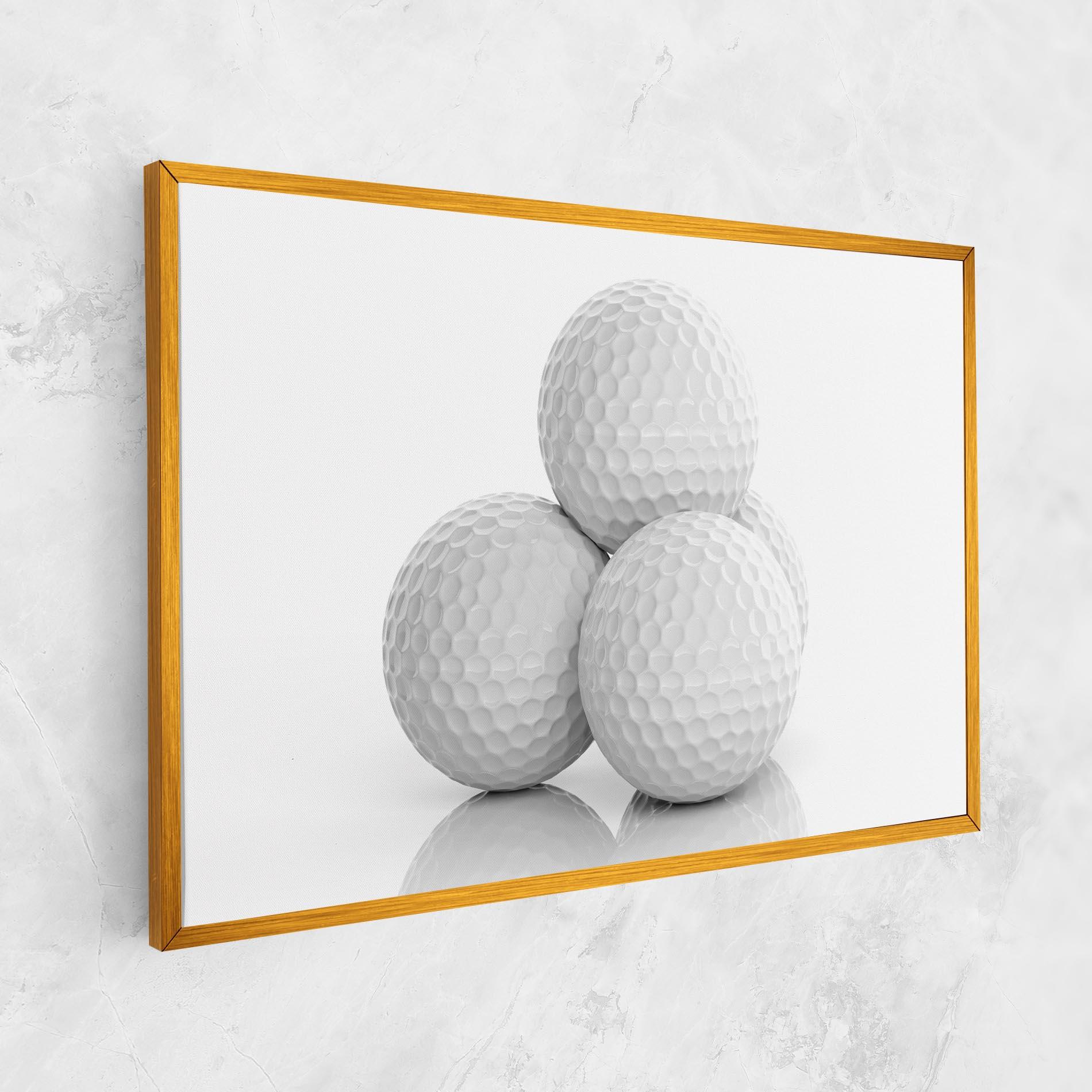 Leinwandbild 3d Golf Balls mockup 1