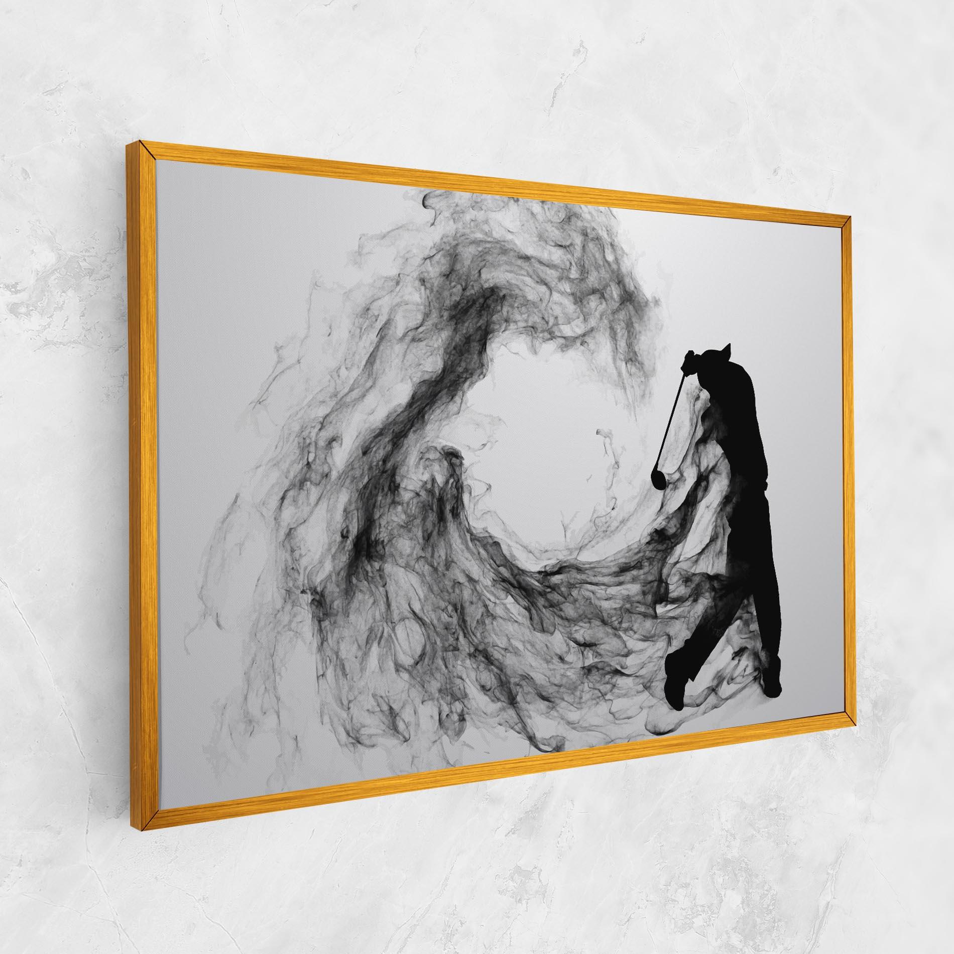 Leinwandbild Black Smoke Golf mockup 1