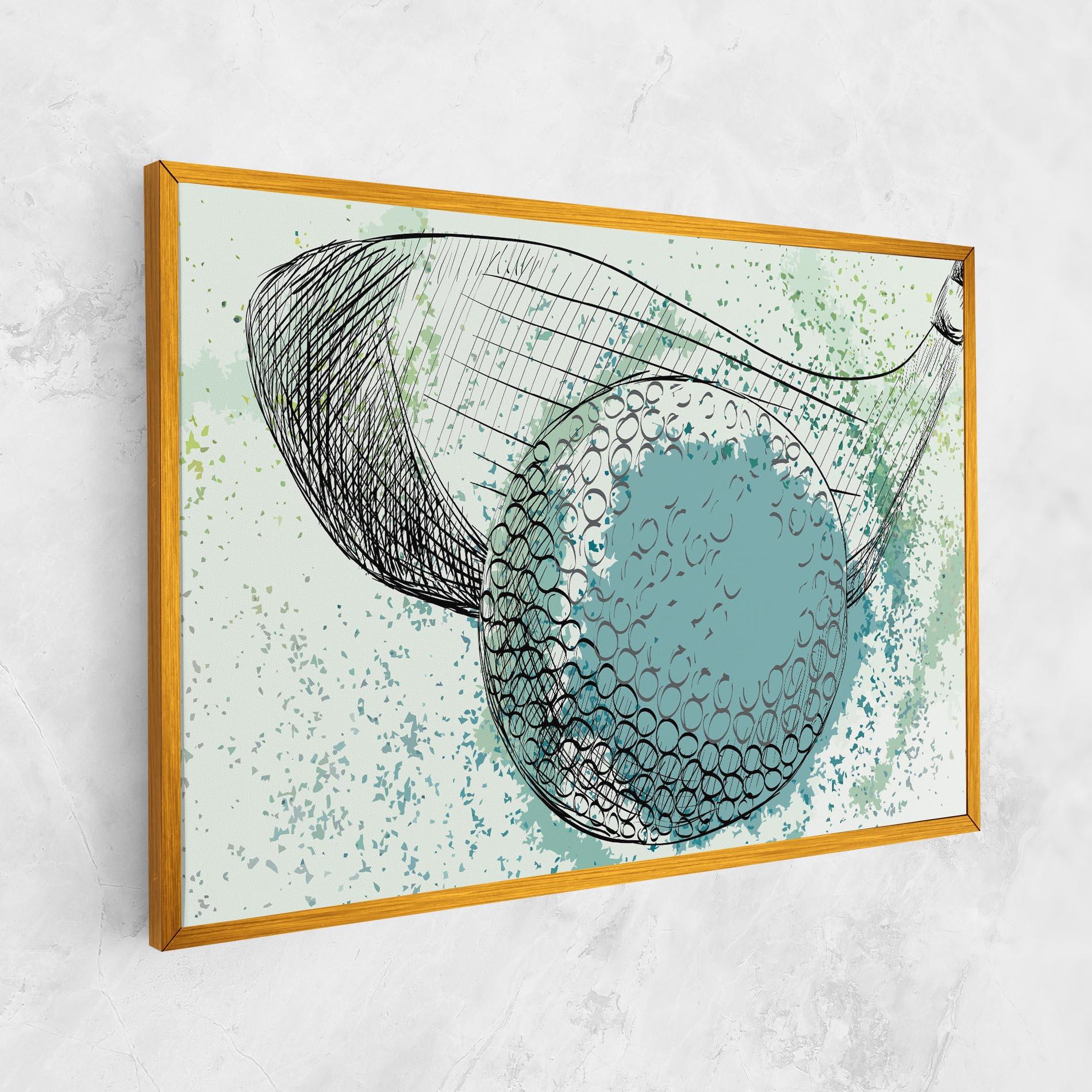 Leinwandbild Blue Golf mockup 1