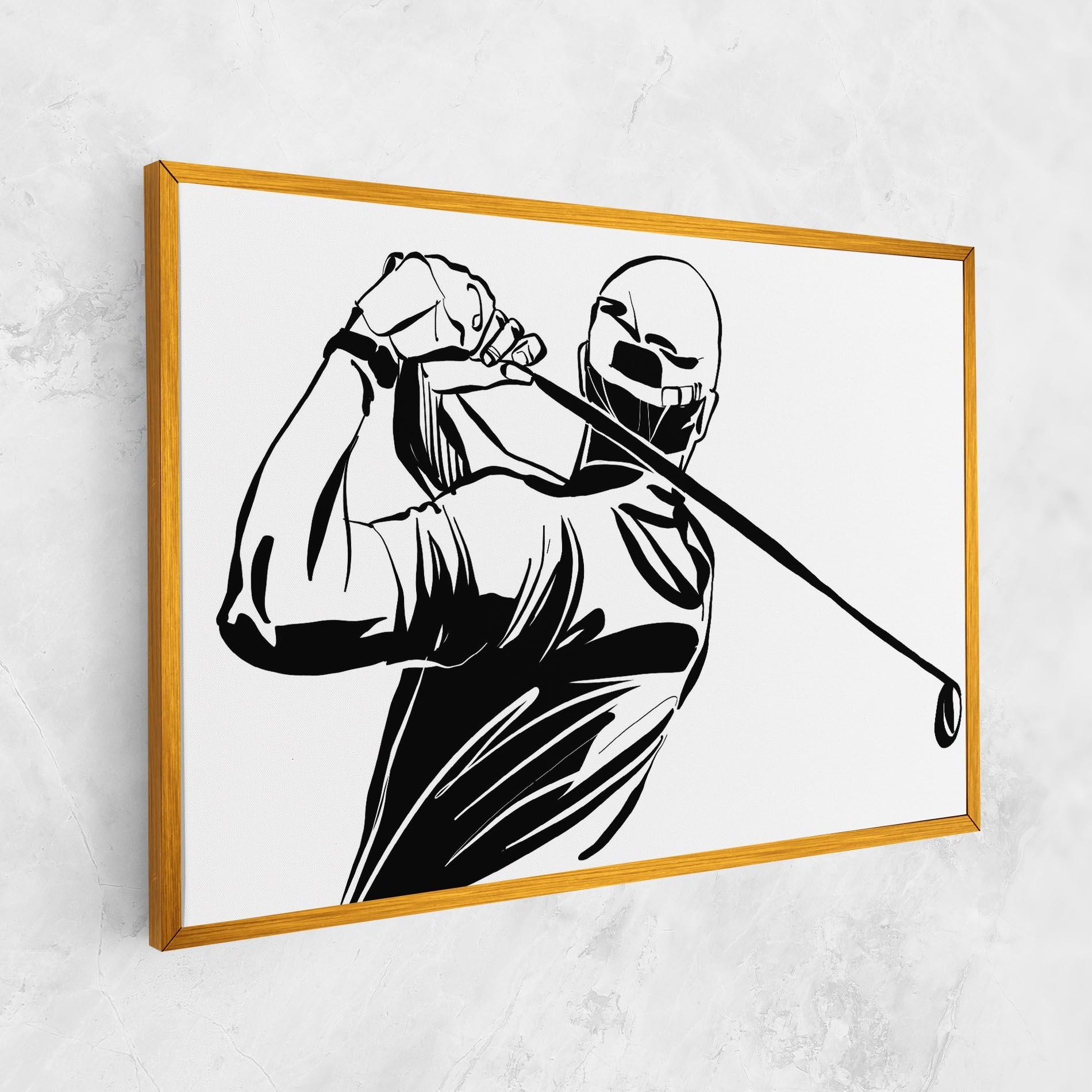 Leinwandbild Golf Back mockup 1