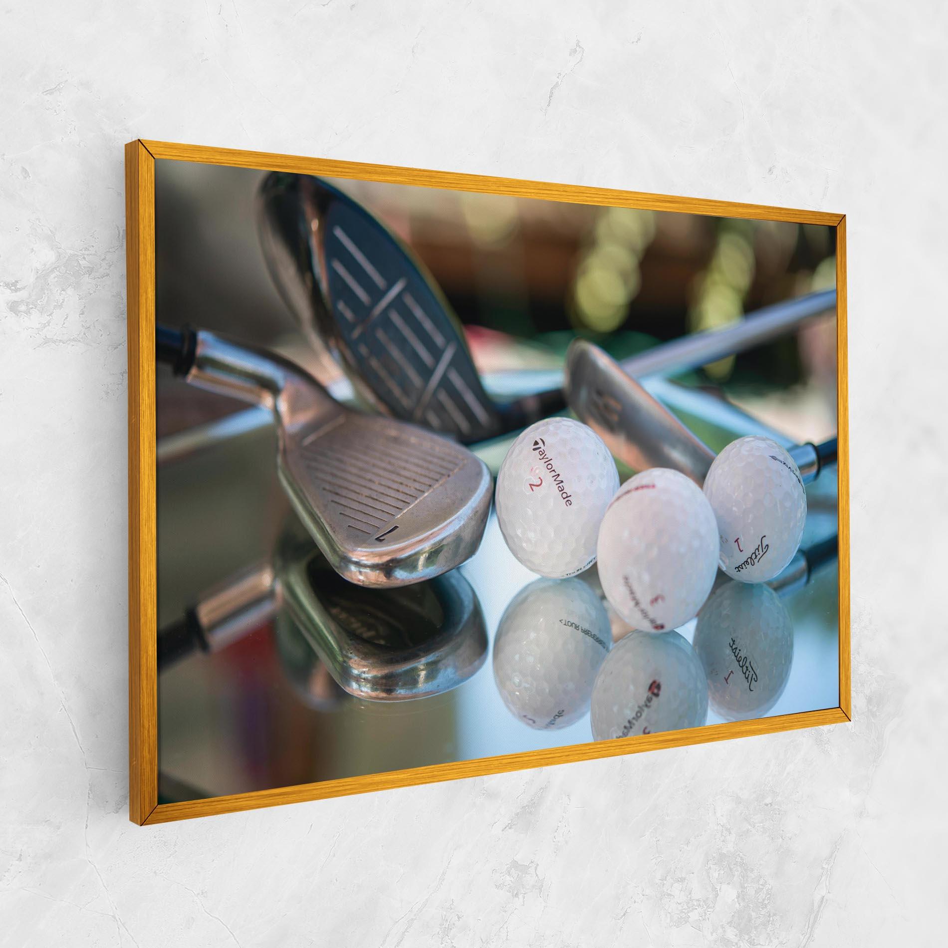 Leinwandbild Golf Balls Set mockup 1