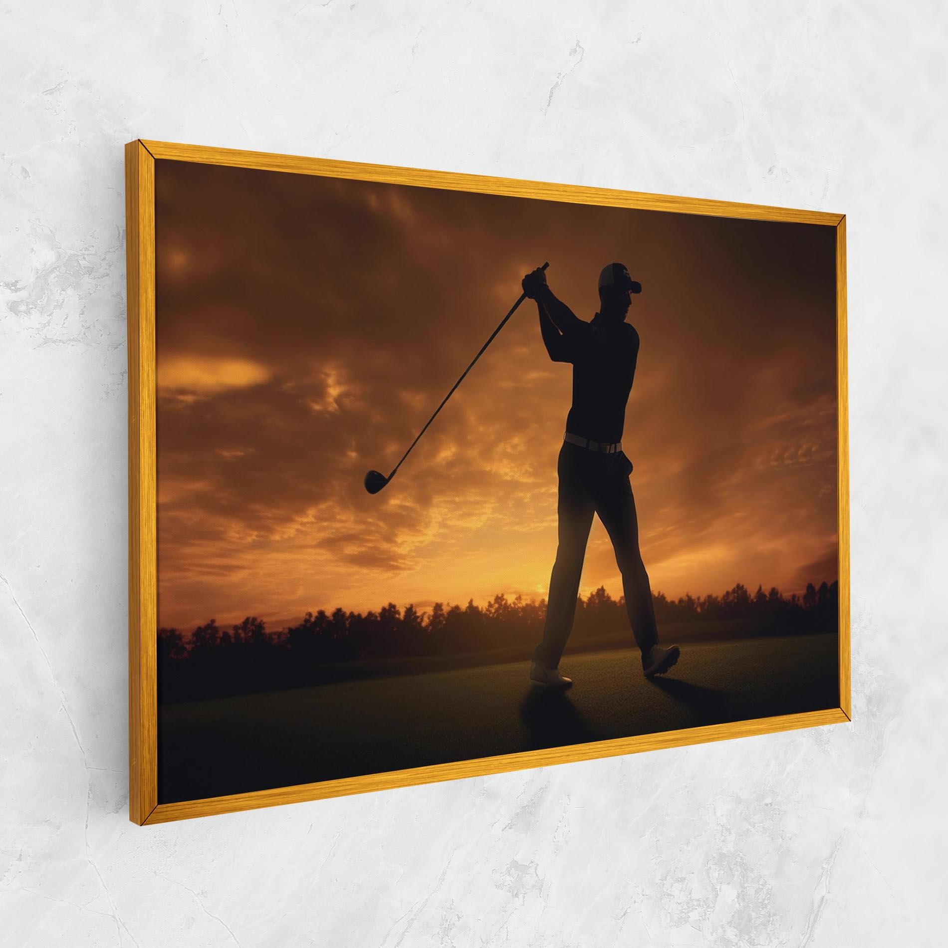 Leinwandbild Golf Course Sunset mockup 1
