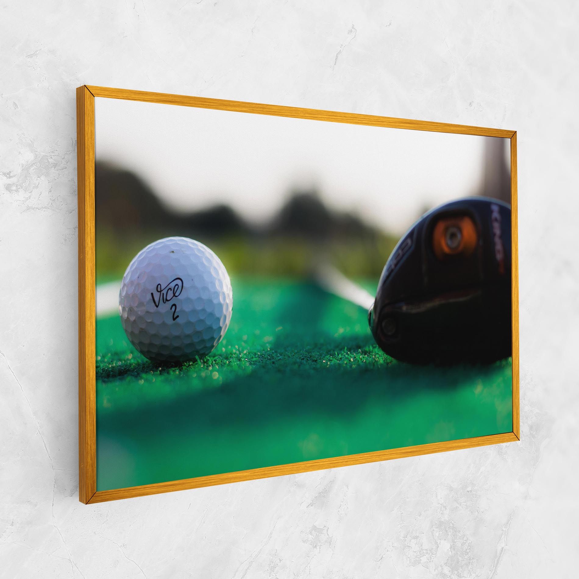 Green Grass Golf Ball mockup 1