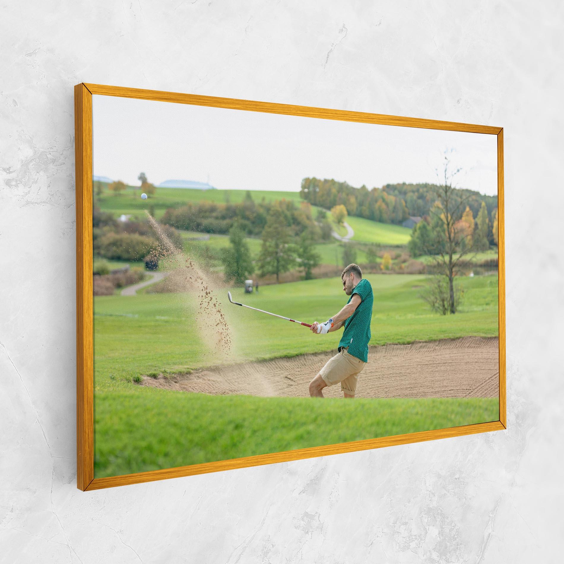 Leinwandbild Green Tshirt Golf Player mockup 1