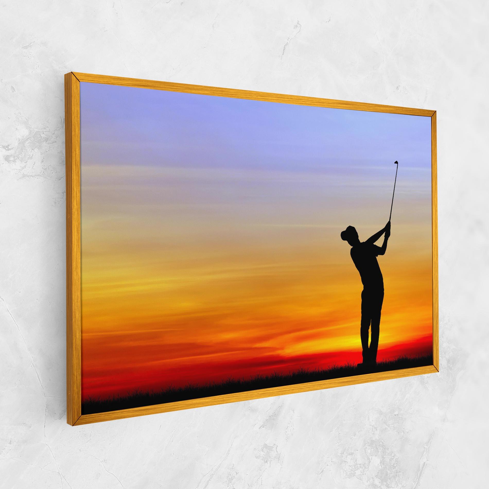 Leinwandbild Playing Golf Sunrise mockup 1