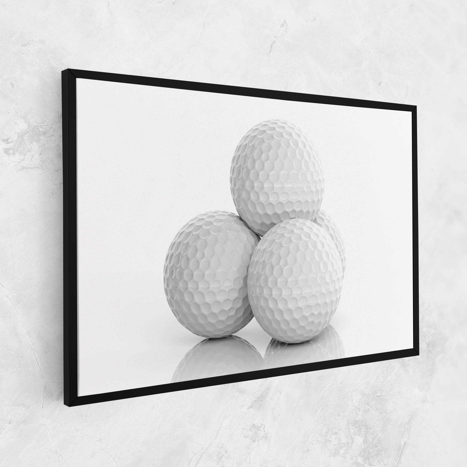 Leinwandbild 3d Golf Balls mockup 1