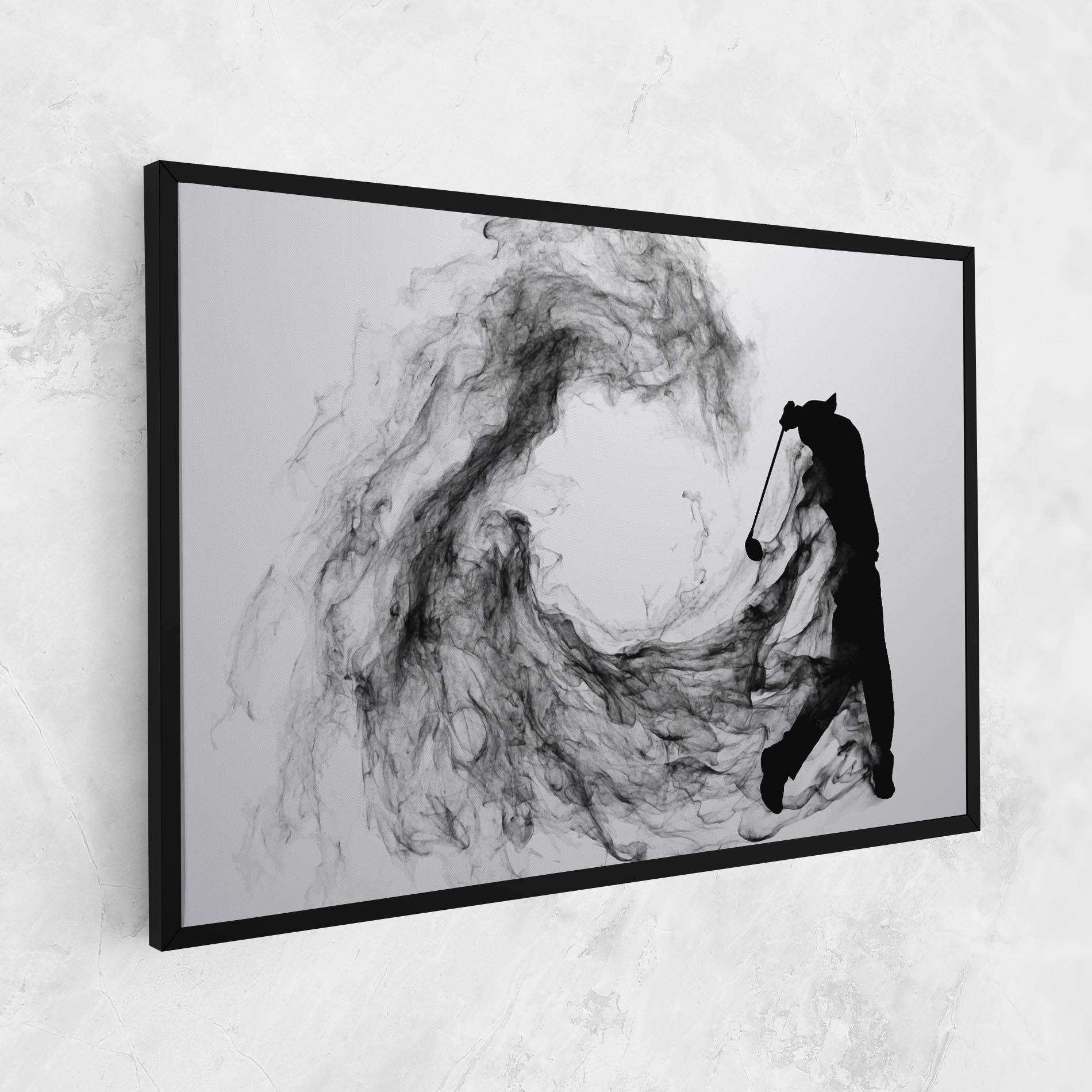 Leinwandbild Black Smoke Golf mockup 1