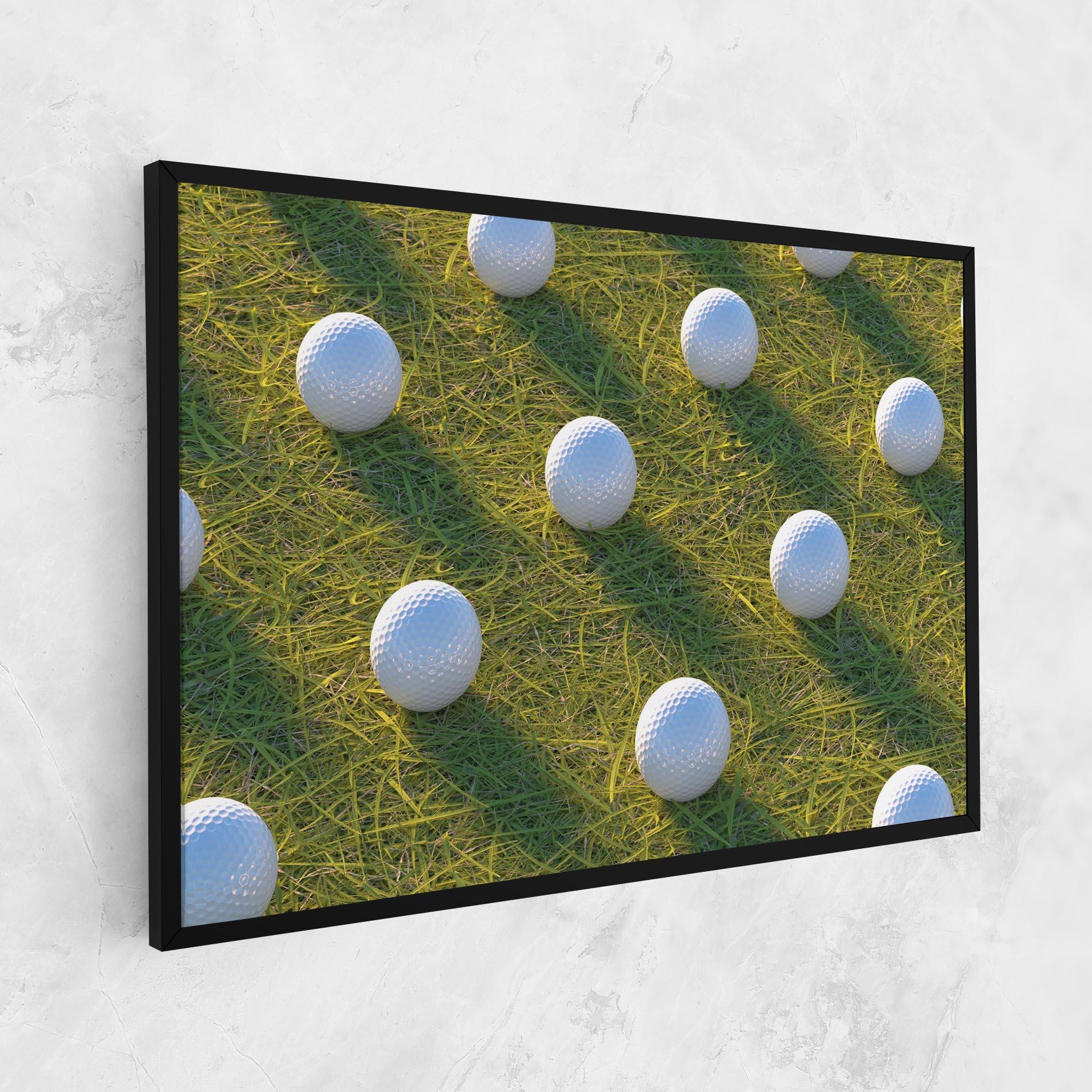 Leinwandbild Golf Ball On Grass mockup 1