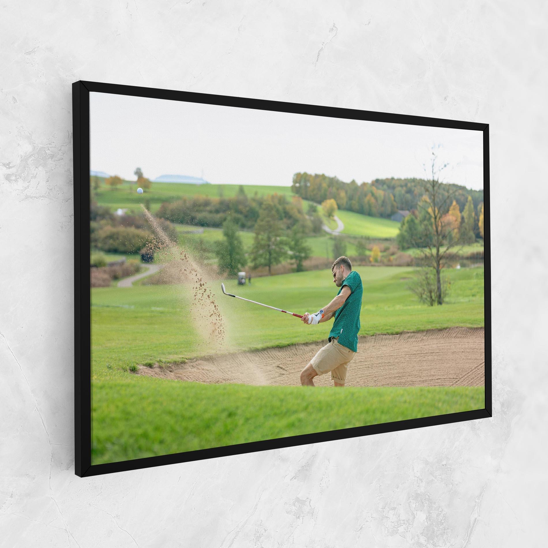 Leinwandbild Green Tshirt Golf Player mockup 1