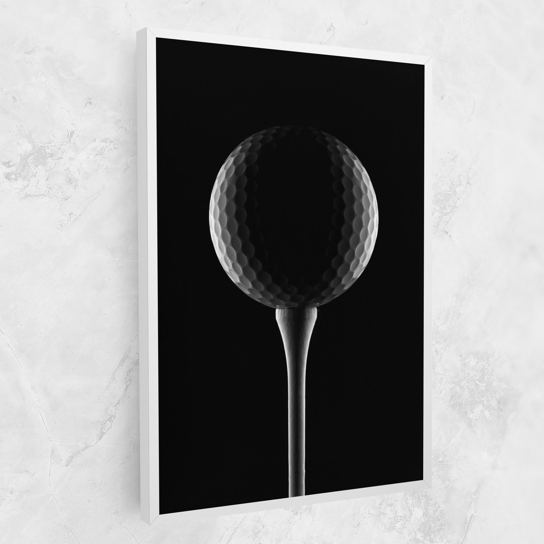 Leinwandbild Golf Ball Black mockup 1