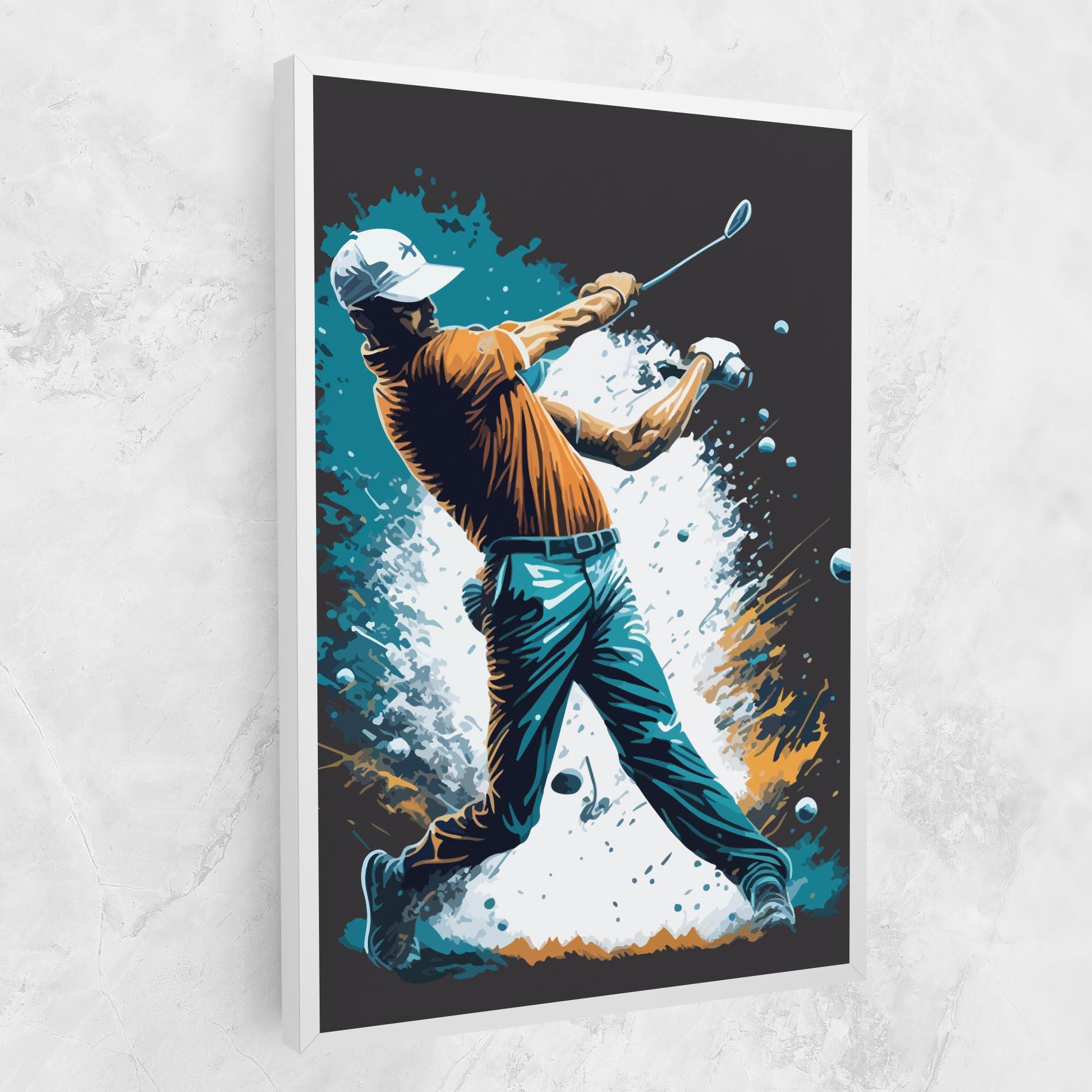 Leinwandbild Golf On Grey mockup 1