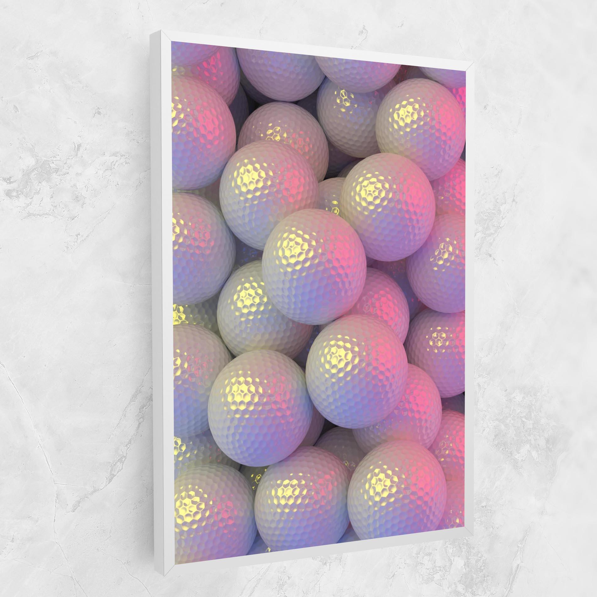 Leinwandbild Purple Light Golf Ball mockup 1