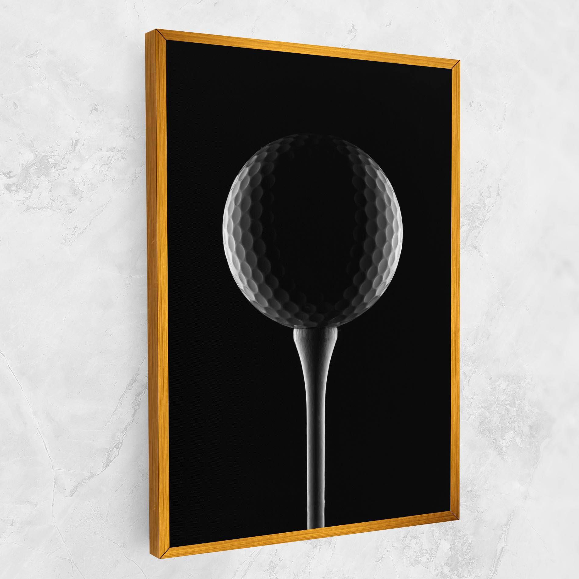 Leinwandbild Golf Ball Black mockup 1