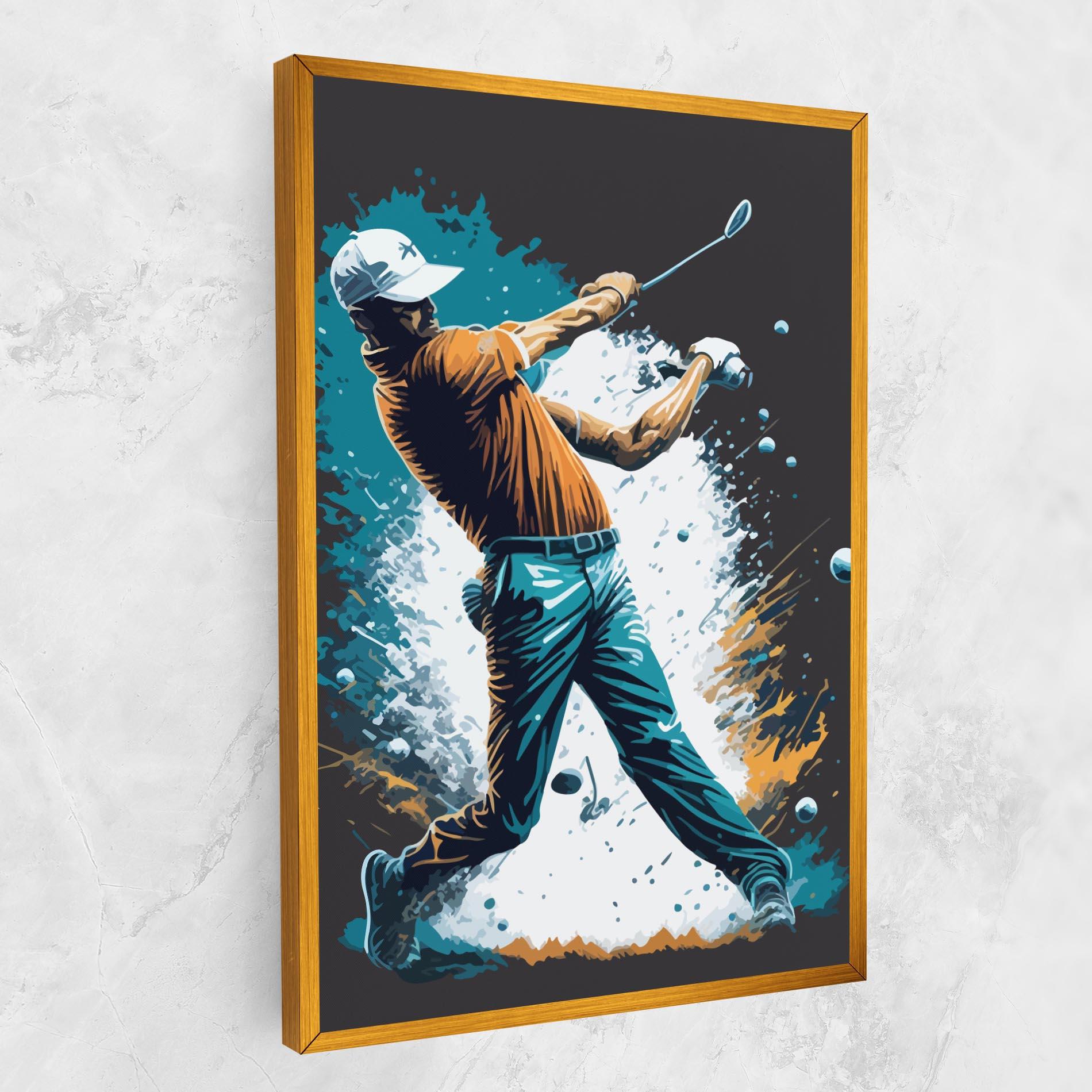 Leinwandbild Golf On Grey mockup 1