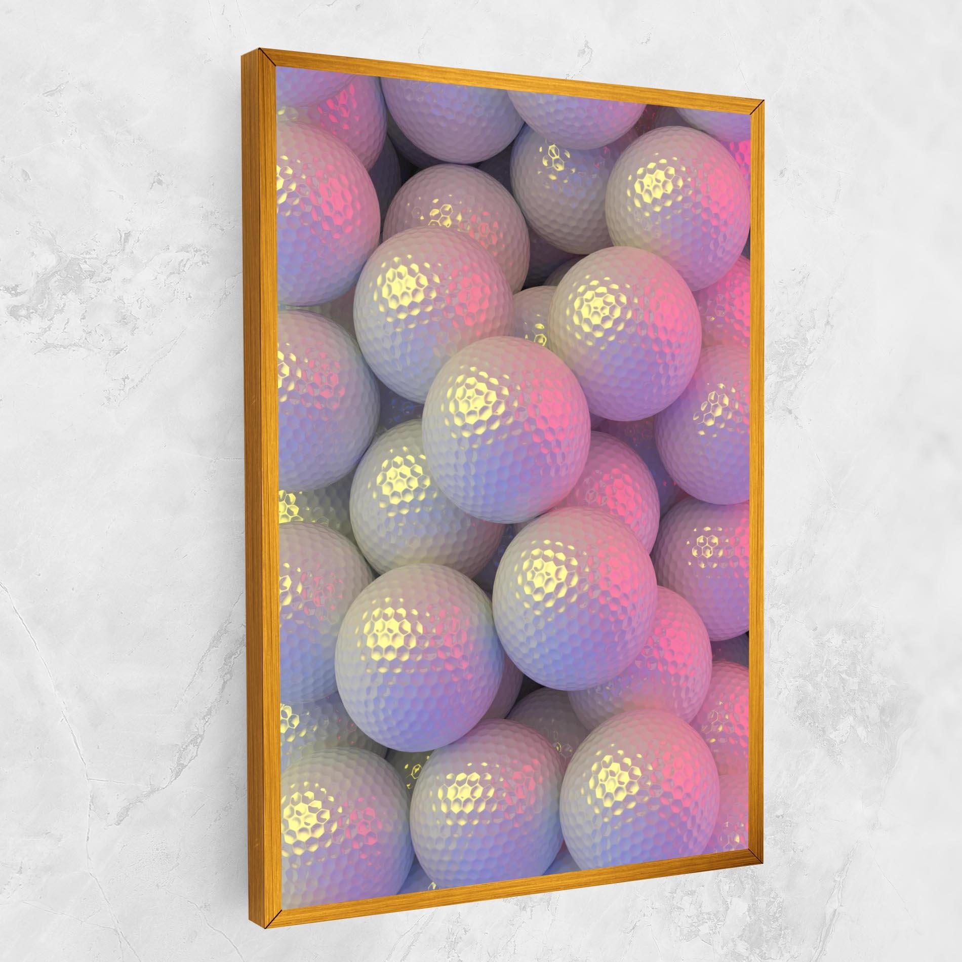 Leinwandbild Purple Light Golf Ball mockup 1