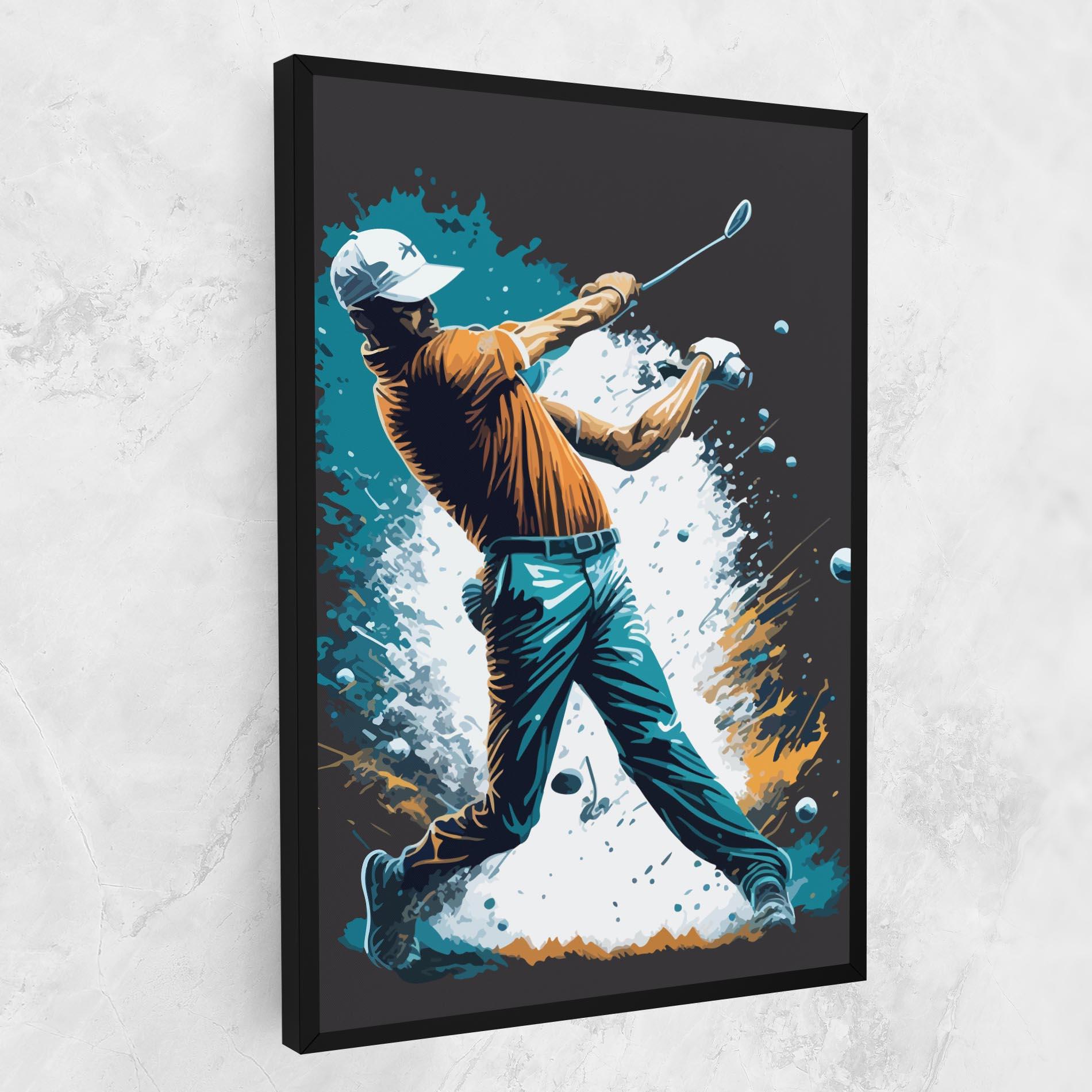 Leinwandbild Golf On Grey mockup 1