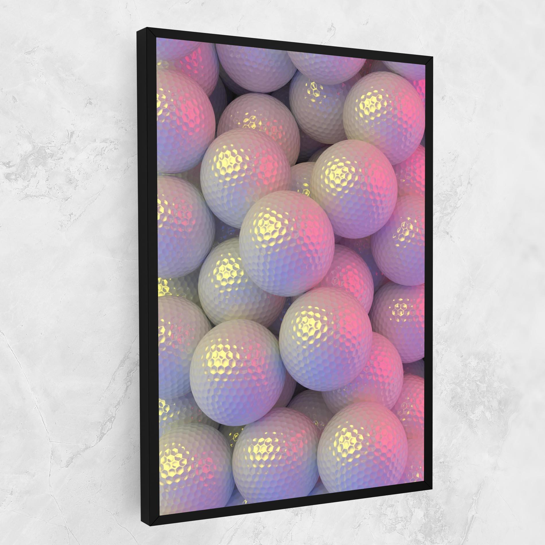 Leinwandbild Purple Light Golf Ball mockup 1