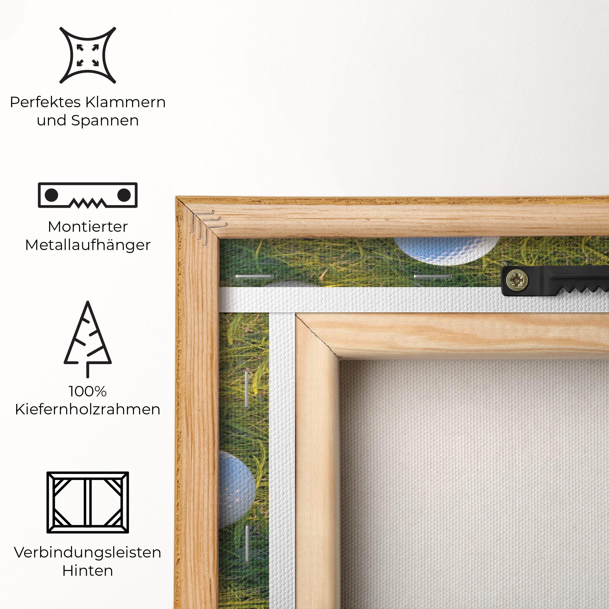 Leinwandbild Golf Ball On Grass mockup 5
