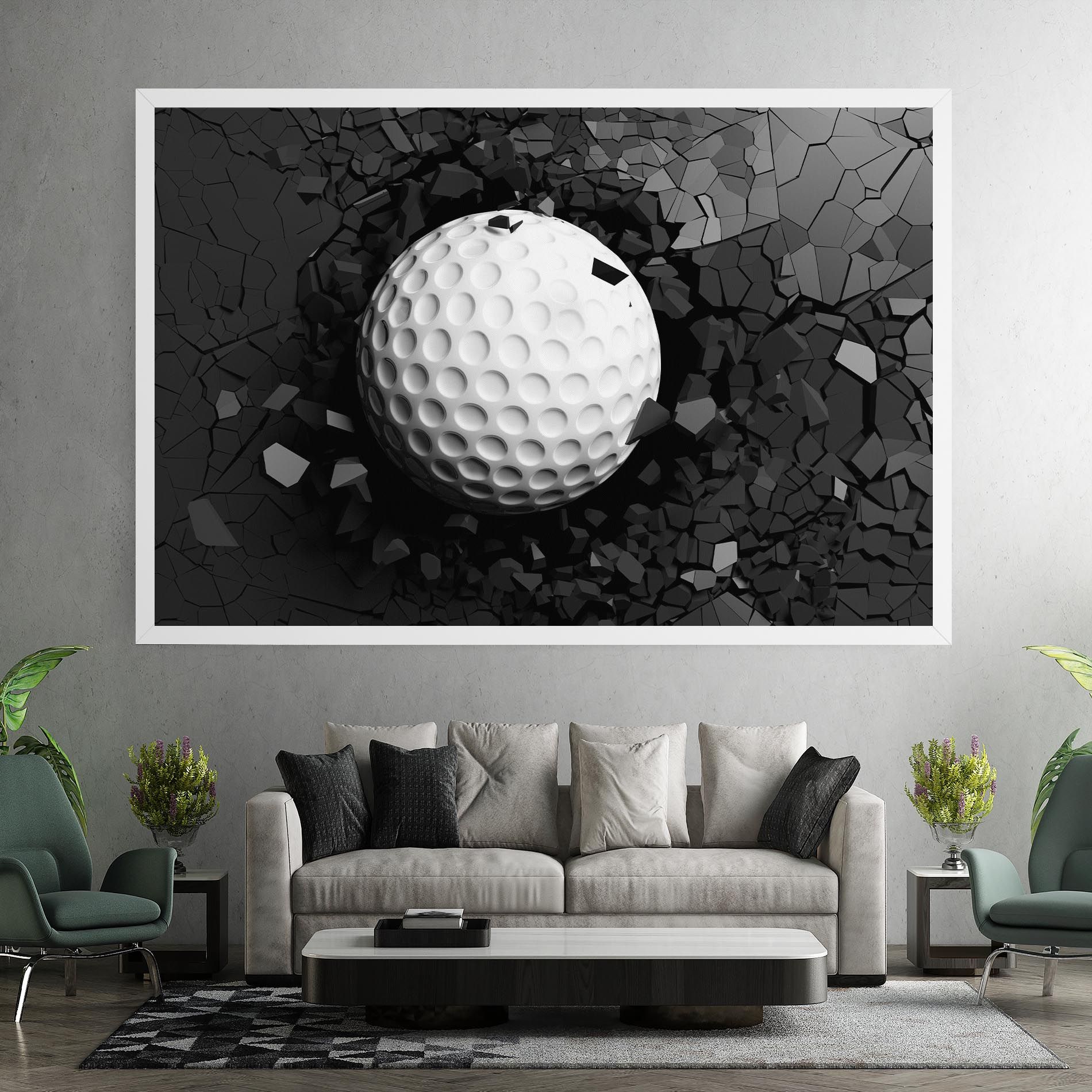 Black Wall Golf Ball mockup 7