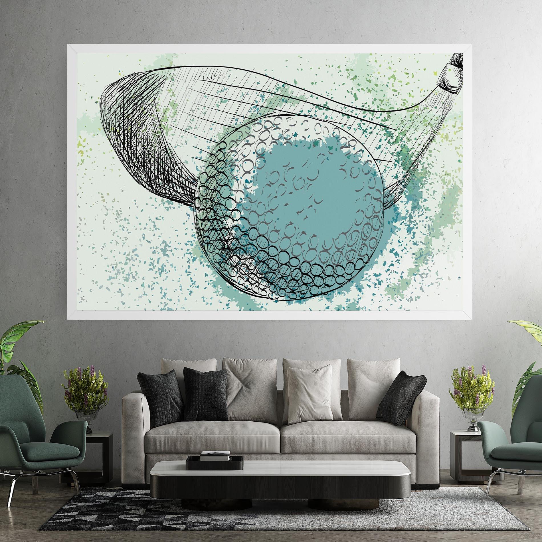 Leinwandbild Blue Golf mockup 7