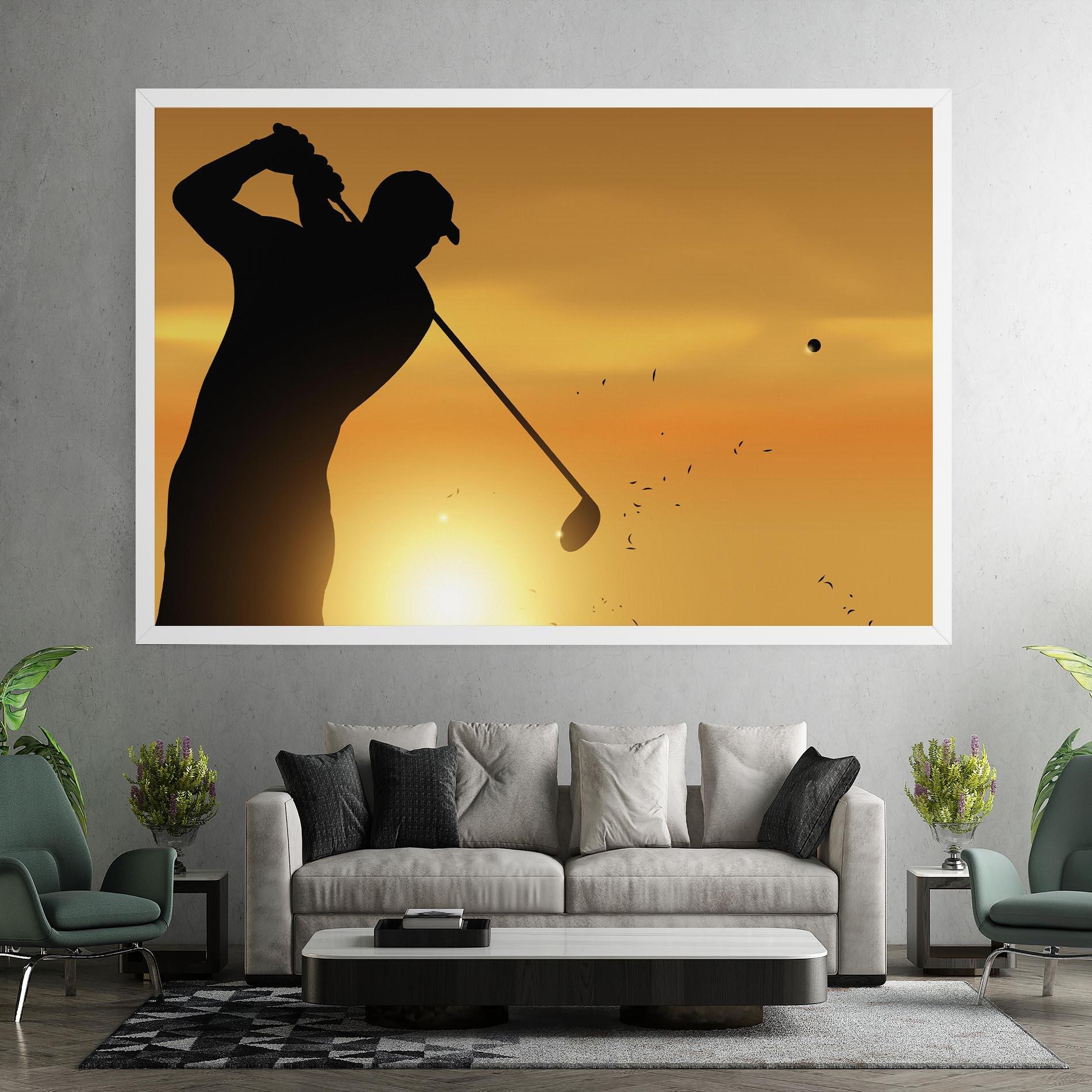 Leinwandbild Gold Sunrise mockup 7