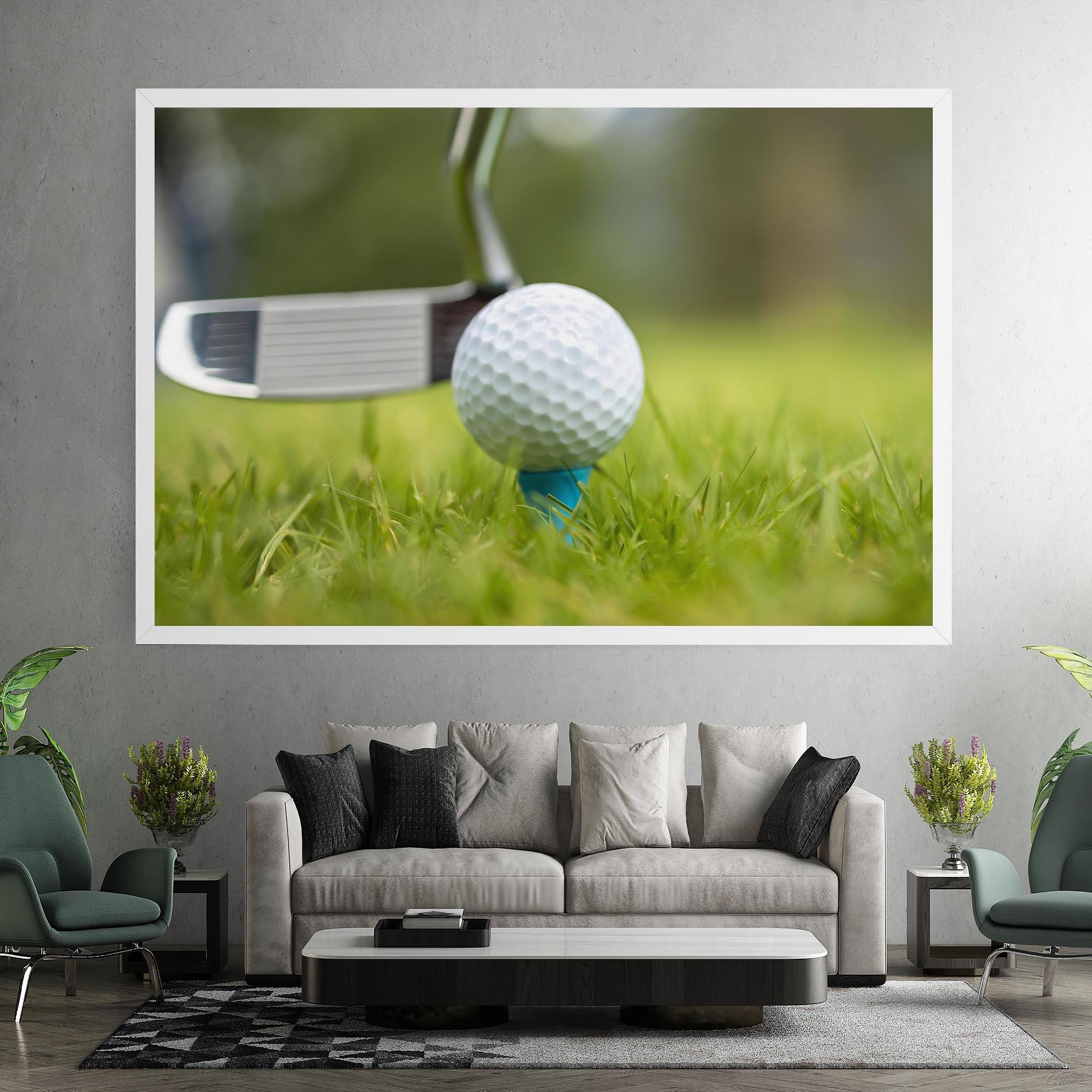 Leinwandbild Golf Ball Tee mockup 7