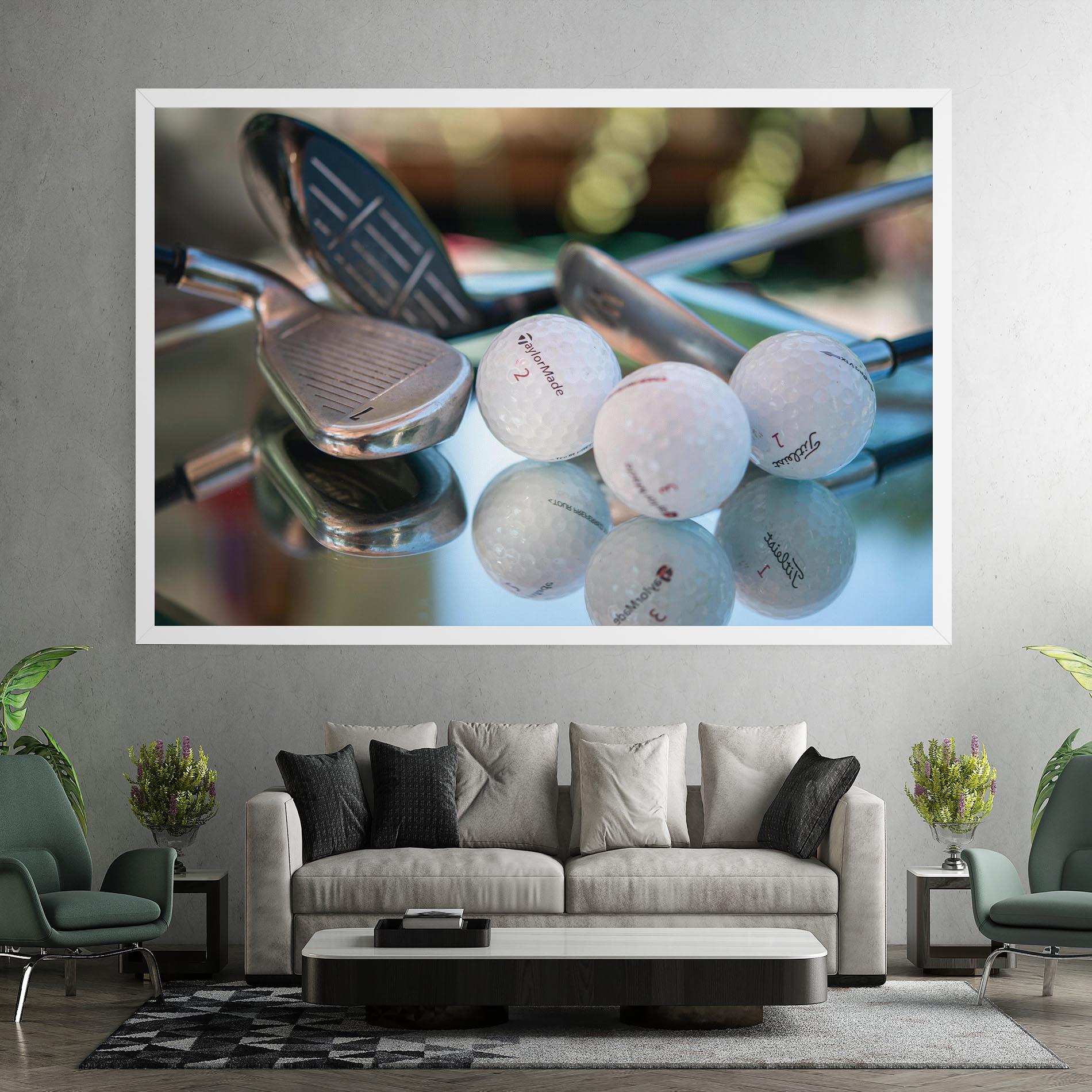 Leinwandbild Golf Balls Set mockup 7