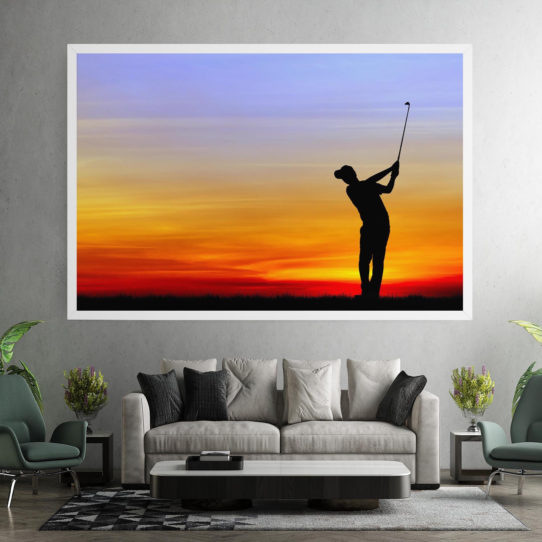 Leinwandbild Playing Golf Sunrise mockup 7