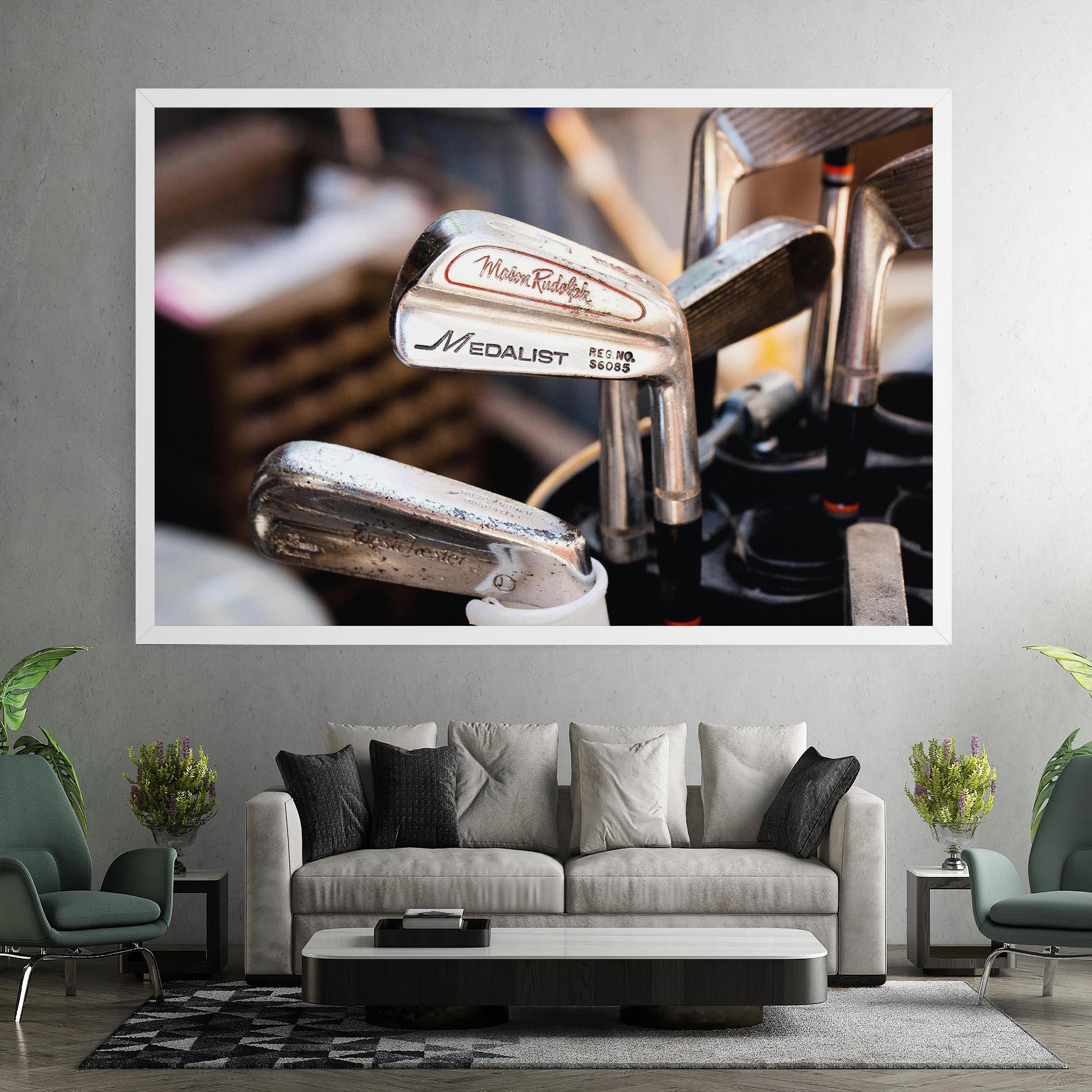 Leinwandbild Silver Golf Club mockup 7