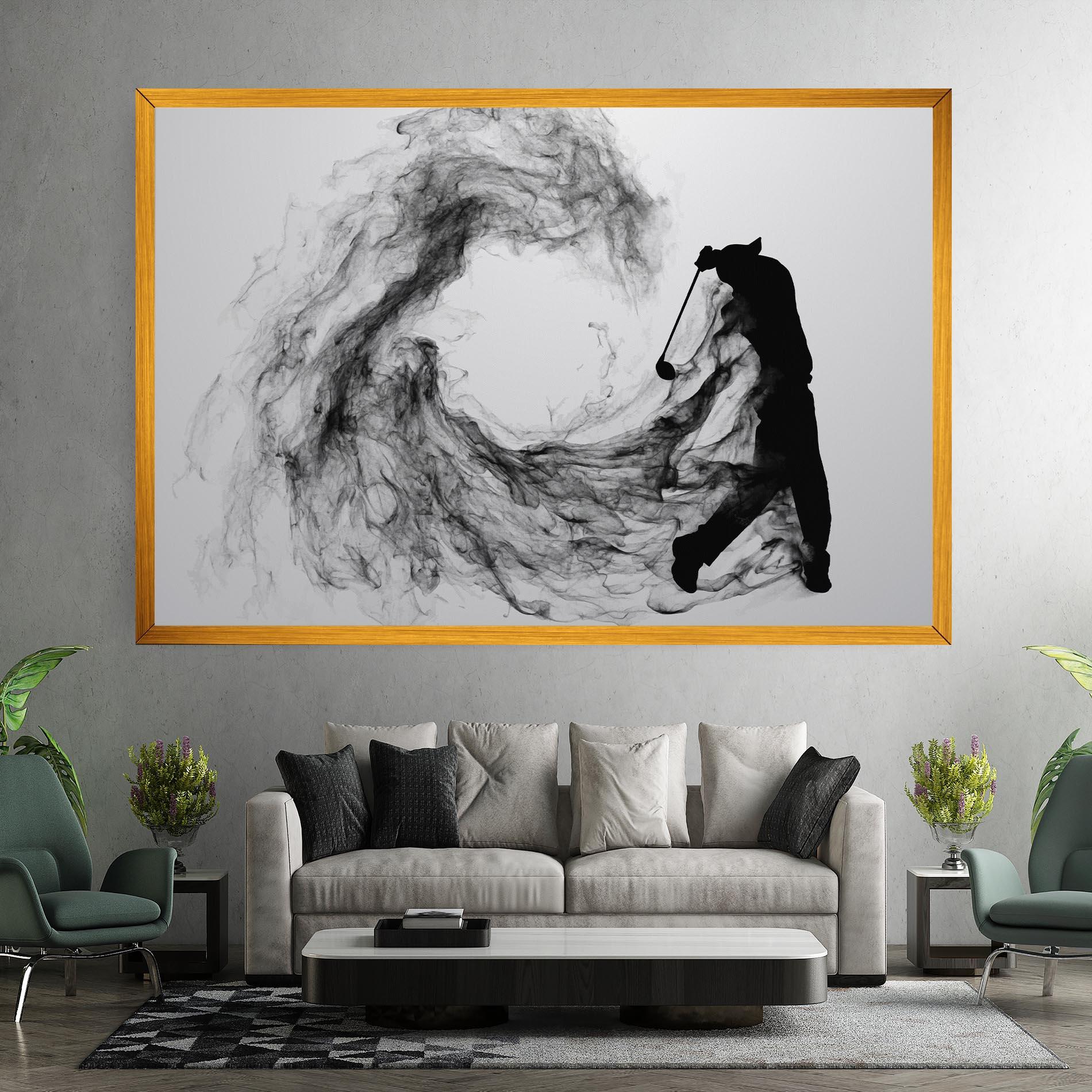 Leinwandbild Black Smoke Golf mockup 7