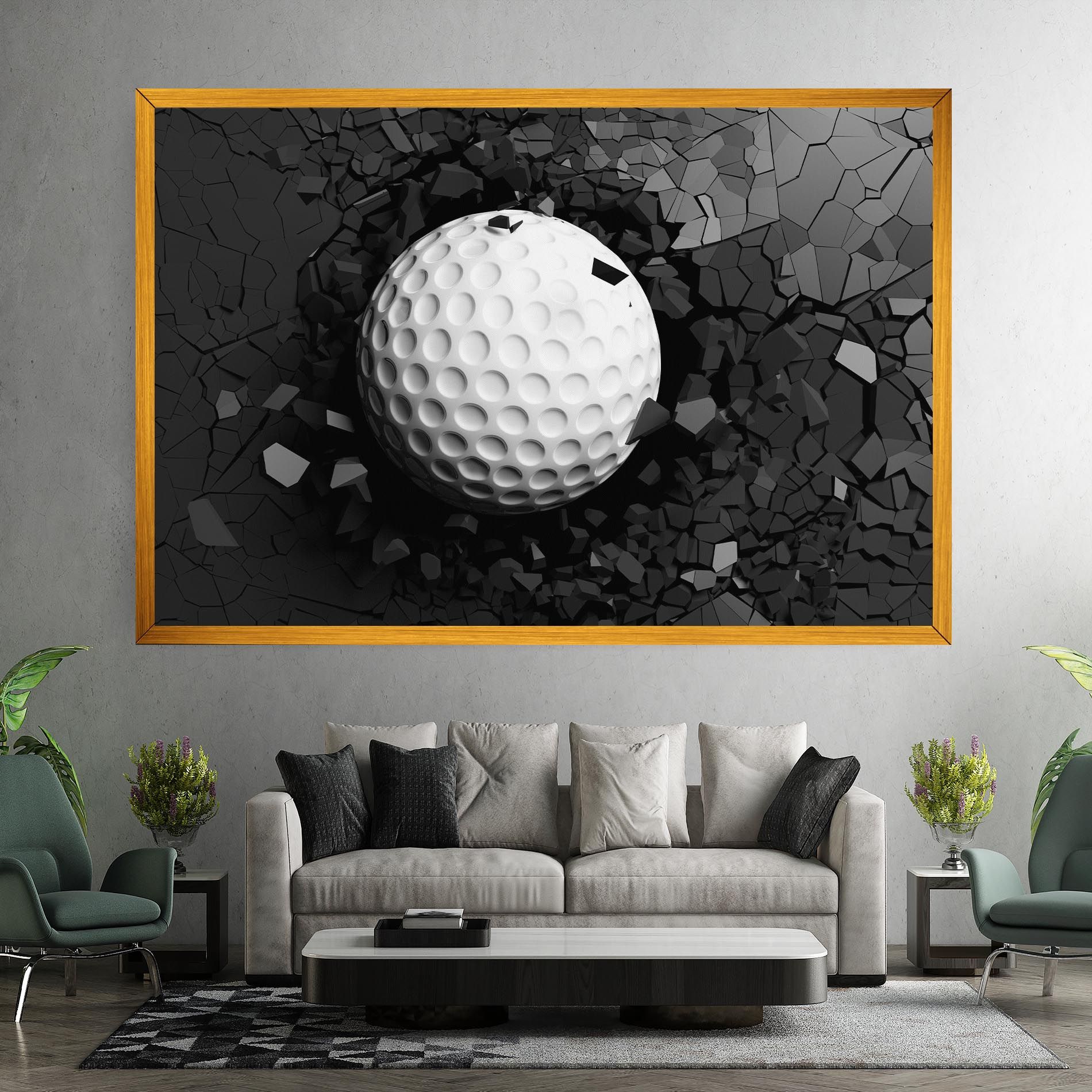 Black Wall Golf Ball mockup 7