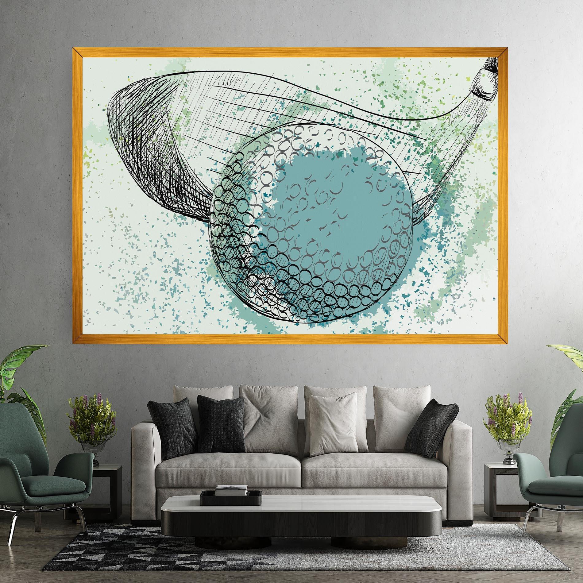 Leinwandbild Blue Golf mockup 7