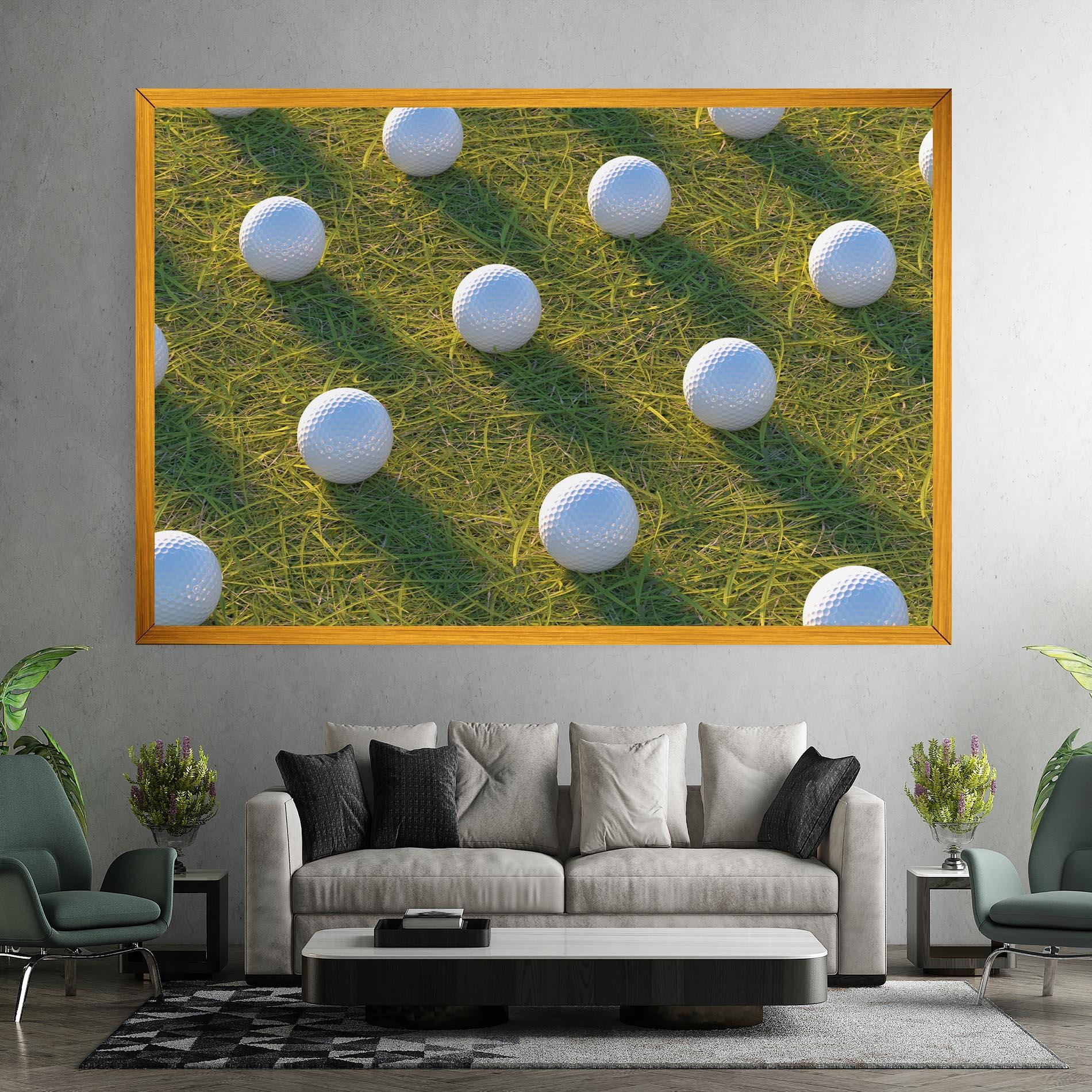 Leinwandbild Golf Ball On Grass mockup 7