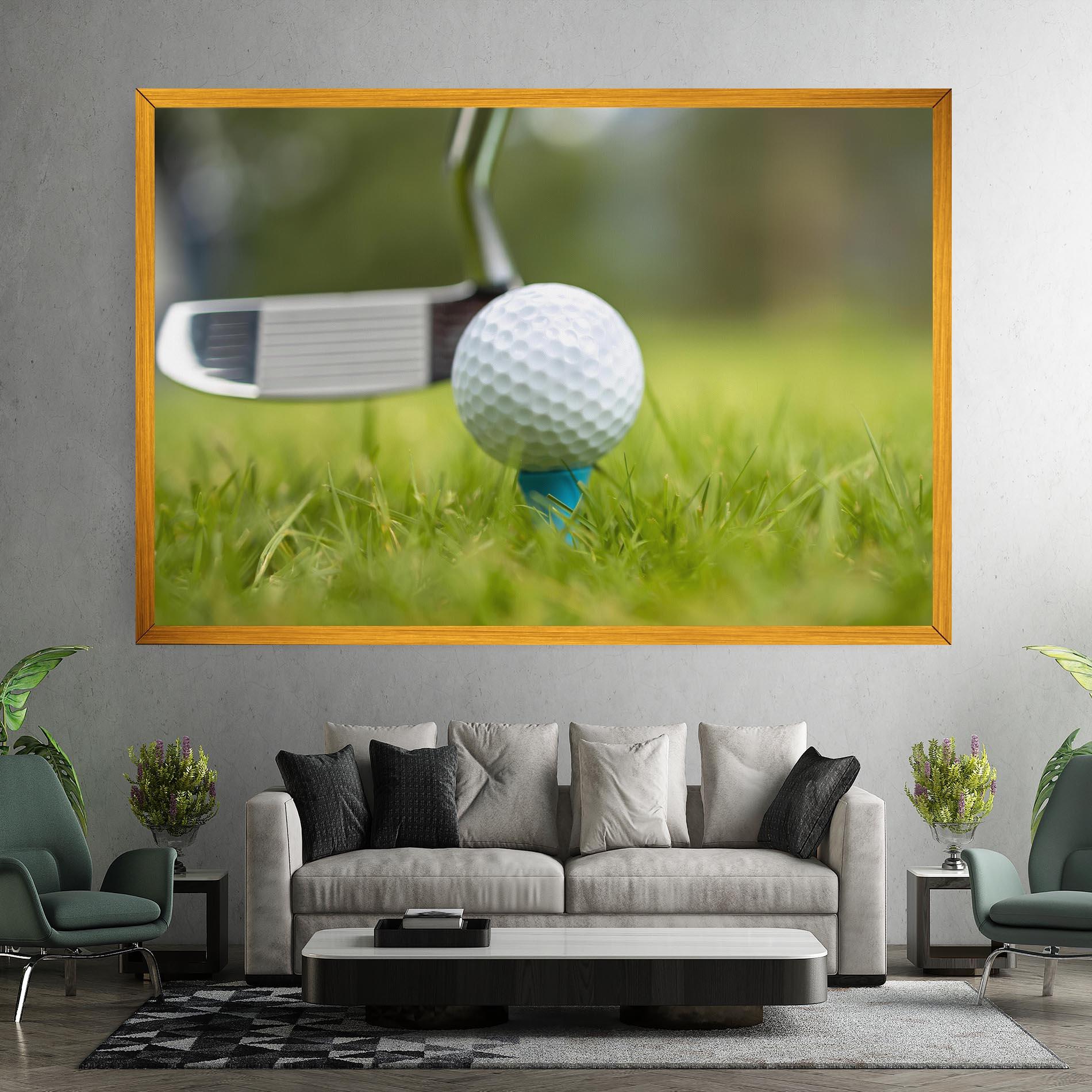 Leinwandbild Golf Ball Tee mockup 7