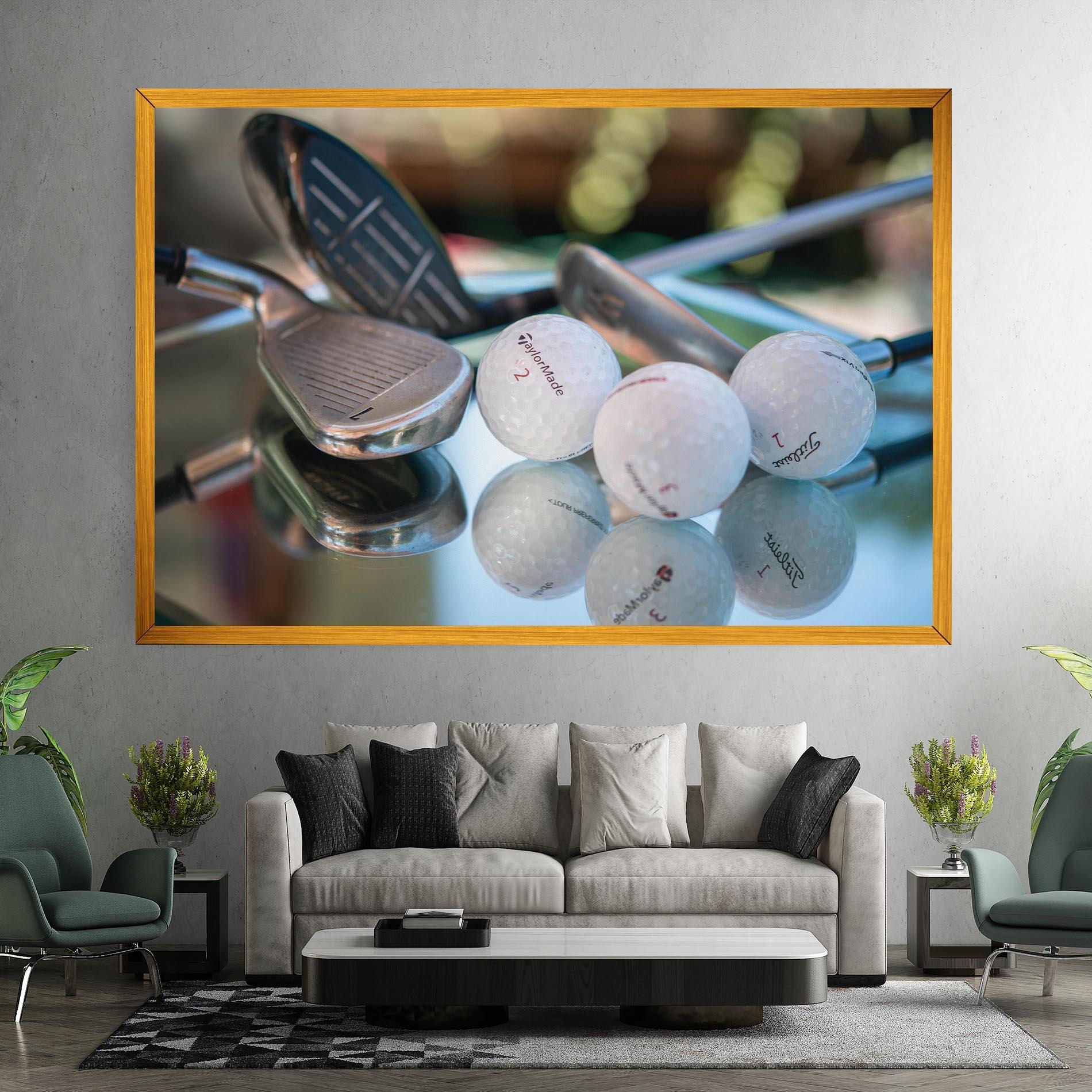 Leinwandbild Golf Balls Set mockup 7